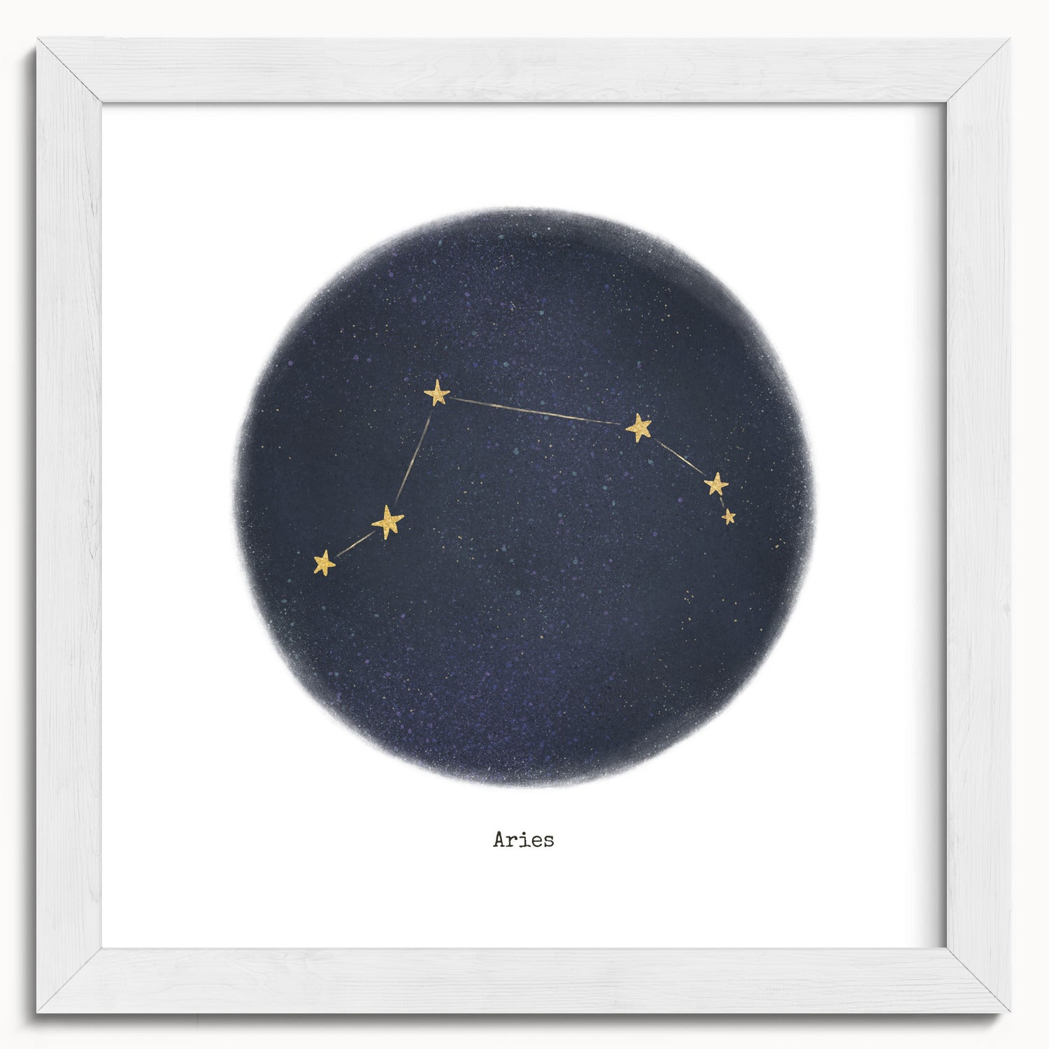 "Aries ♈" by Catherine Hébert - Aries Zodiac Constellation Fine Art Print - 10"x10" size