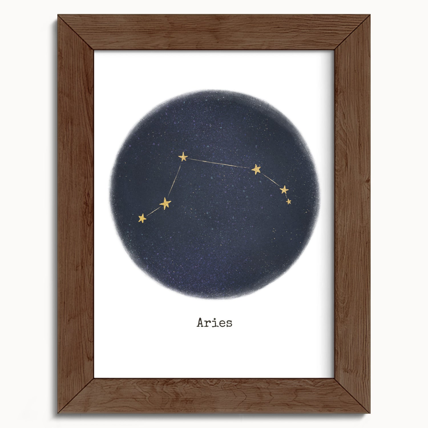 "Aries ♈" by Catherine Hébert - Aries Zodiac Constellation Fine Art Print - 5"x7" size