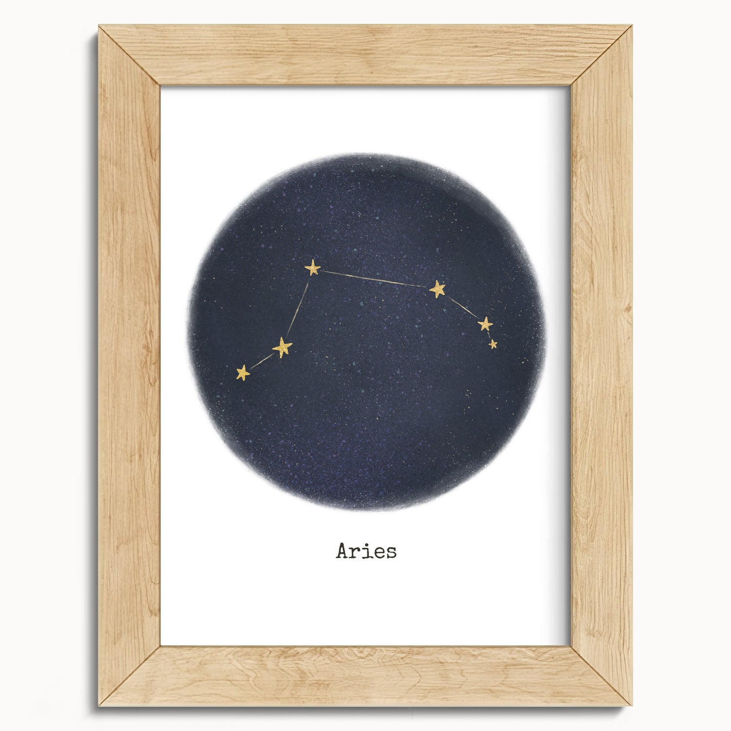 "Aries ♈" by Catherine Hébert - Aries Zodiac Constellation Fine Art Print - 5"x7" size