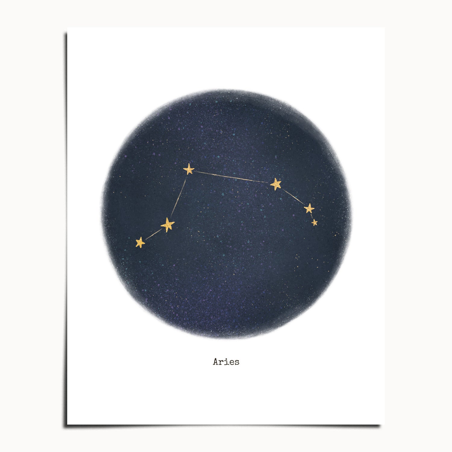 "Aries ♈" by Catherine Hébert - Aries Zodiac Constellation Fine Art Print - 8"x10" size