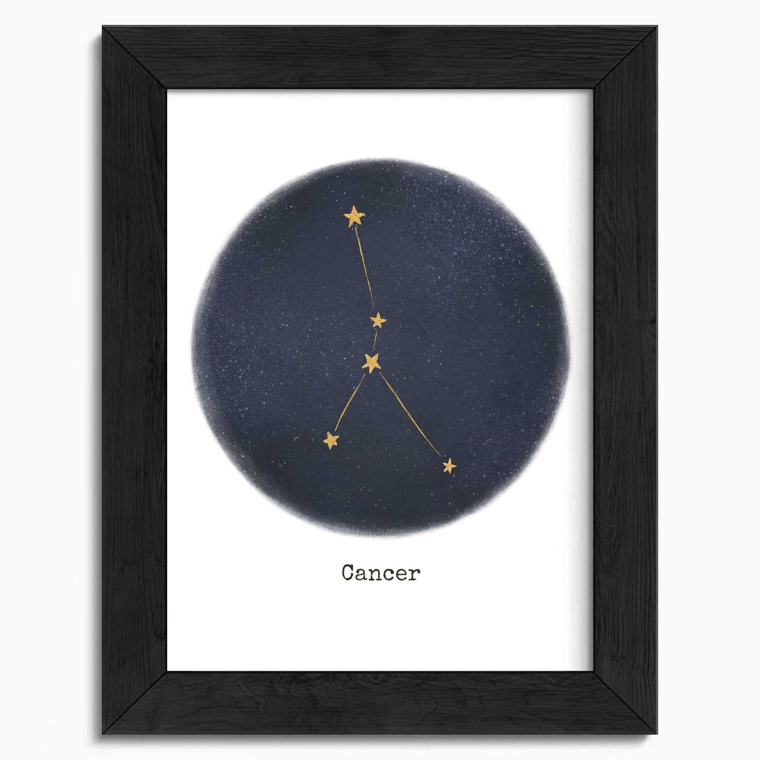 "Cancer ♋" by Catherine Hébert - Cancer Zodiac Constellation Fine Art Print - 5"x7" size
