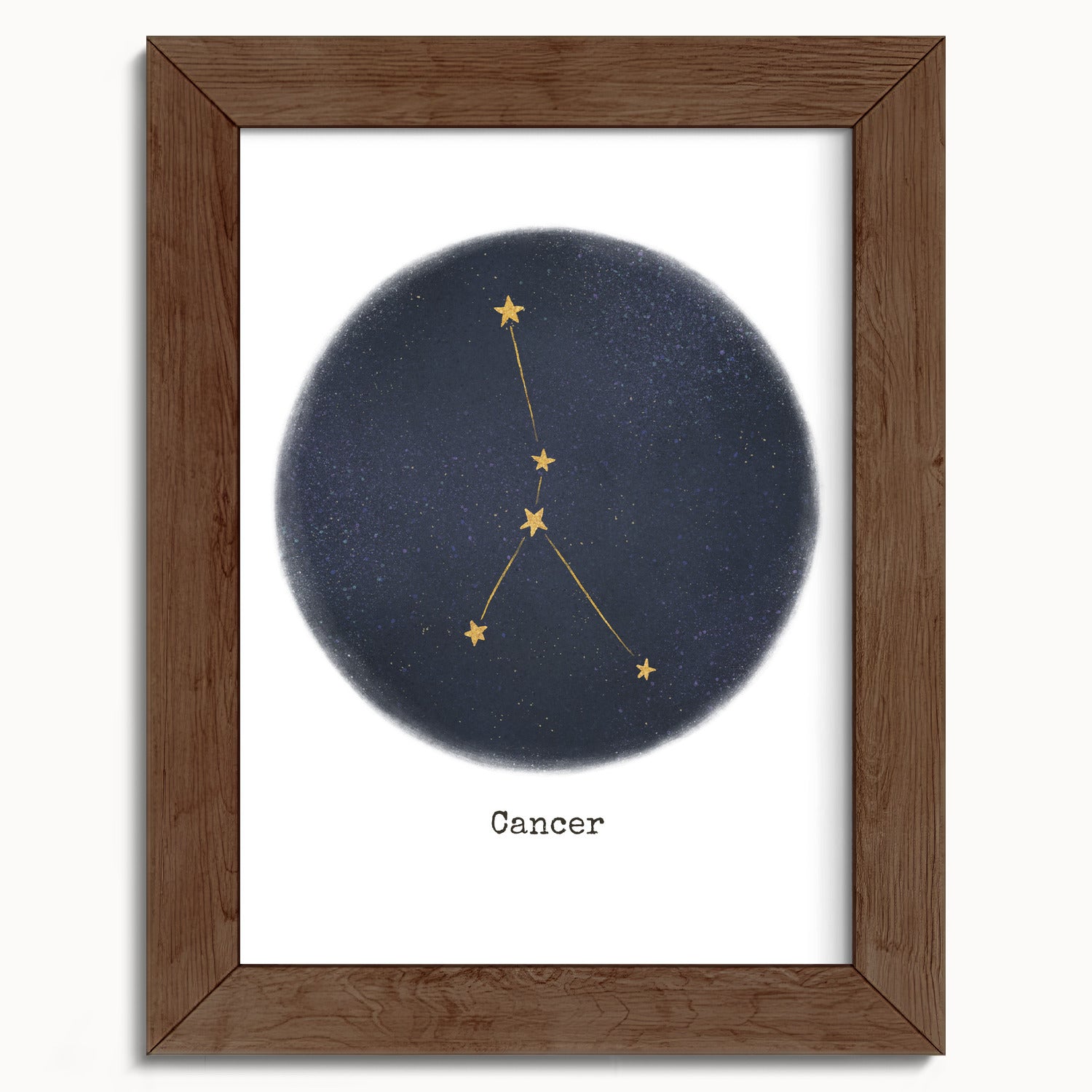 "Cancer ♋" by Catherine Hébert - Cancer Zodiac Constellation Fine Art Print - 5"x7" size