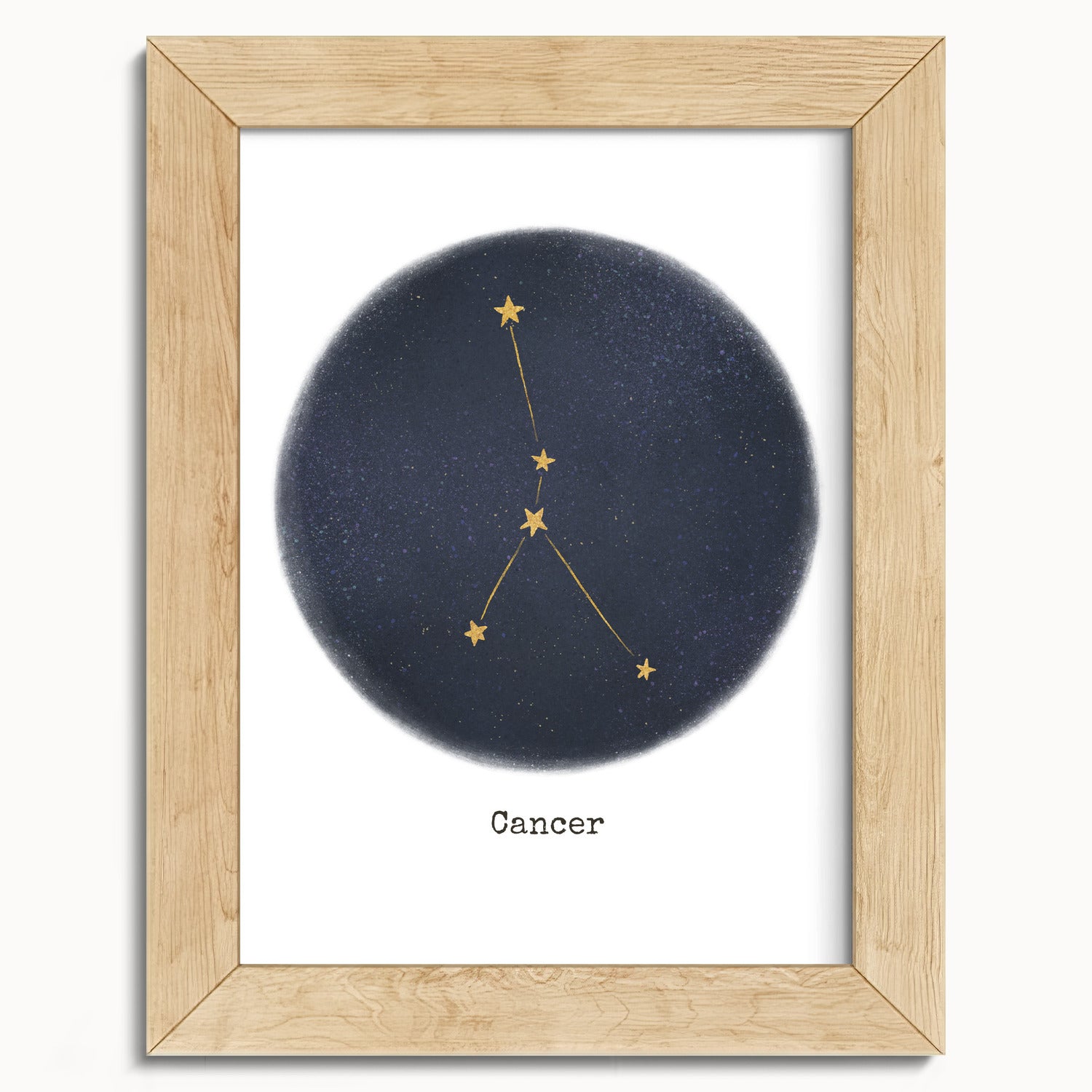 "Cancer ♋" by Catherine Hébert - Cancer Zodiac Constellation Fine Art Print - 5"x7" size