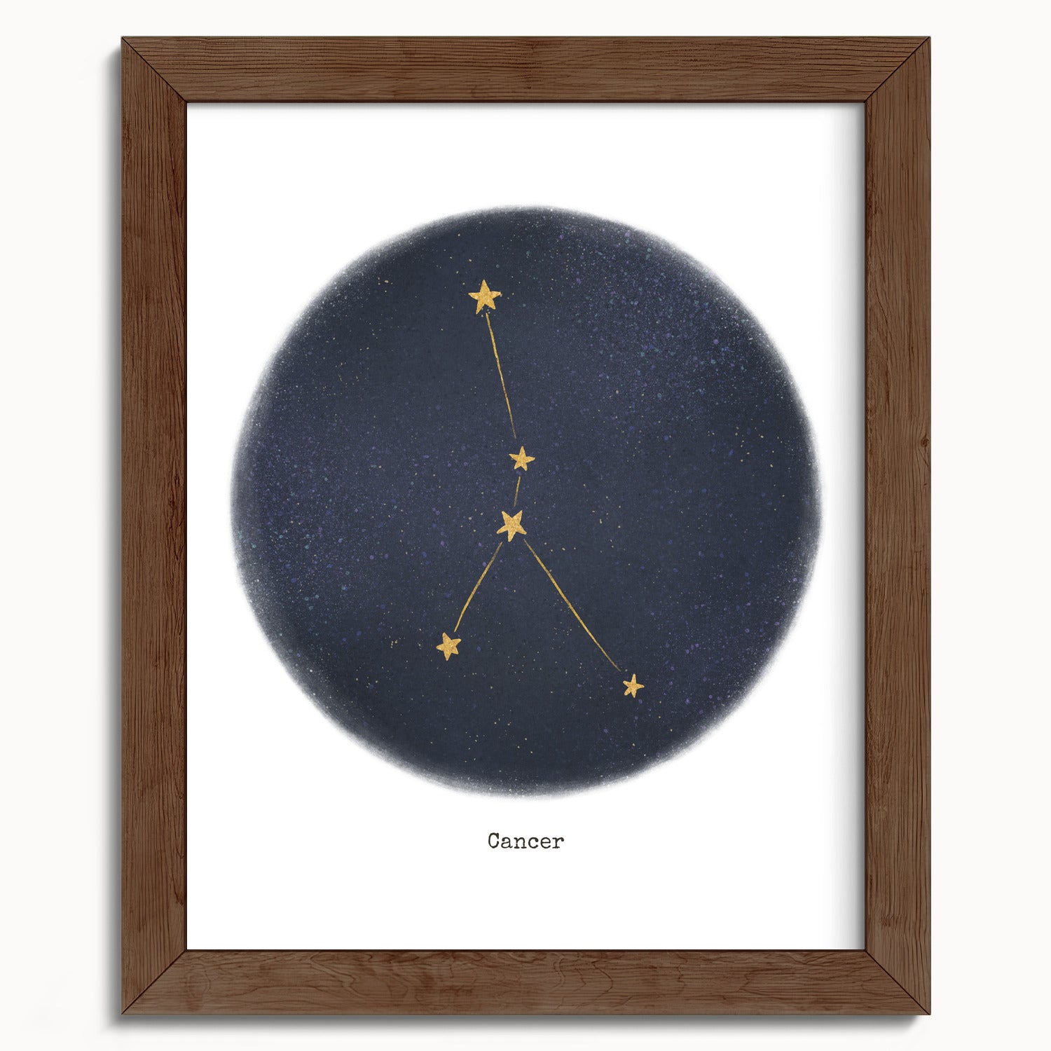 "Cancer ♋" by Catherine Hébert - Cancer Zodiac Constellation Fine Art Print - 8"x10" size