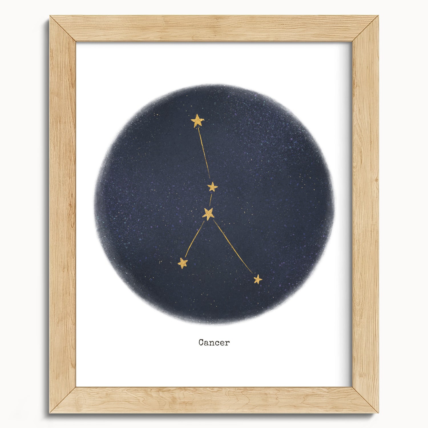 "Cancer ♋" by Catherine Hébert - Cancer Zodiac Constellation Fine Art Print - 8"x10" size