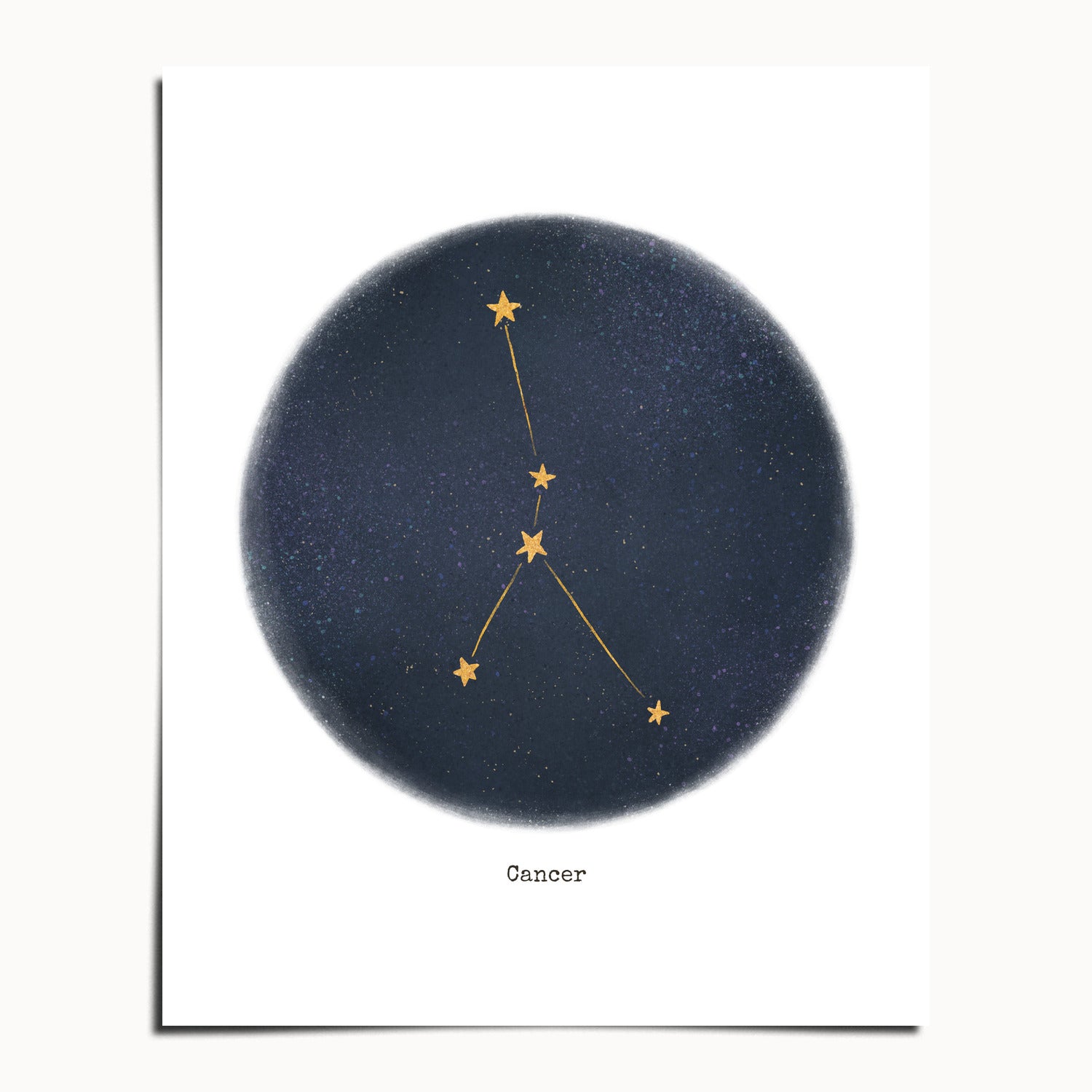 "Cancer ♋" by Catherine Hébert - Cancer Zodiac Constellation Fine Art Print - 8"x10" size