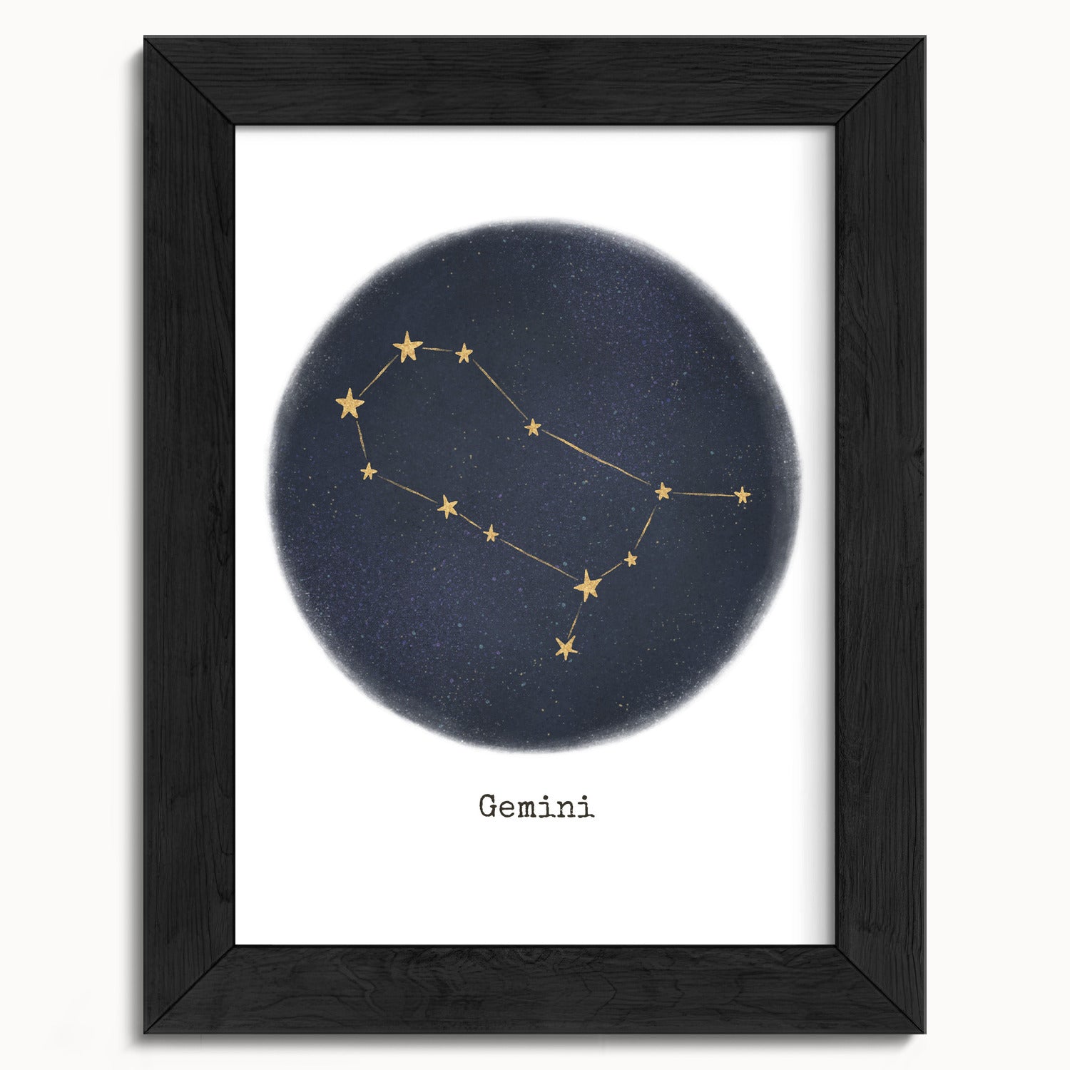 "Gemini ♊" by Catherine Hébert - Gemini Zodiac Constellation Fine Art Print - 5"x7" size
