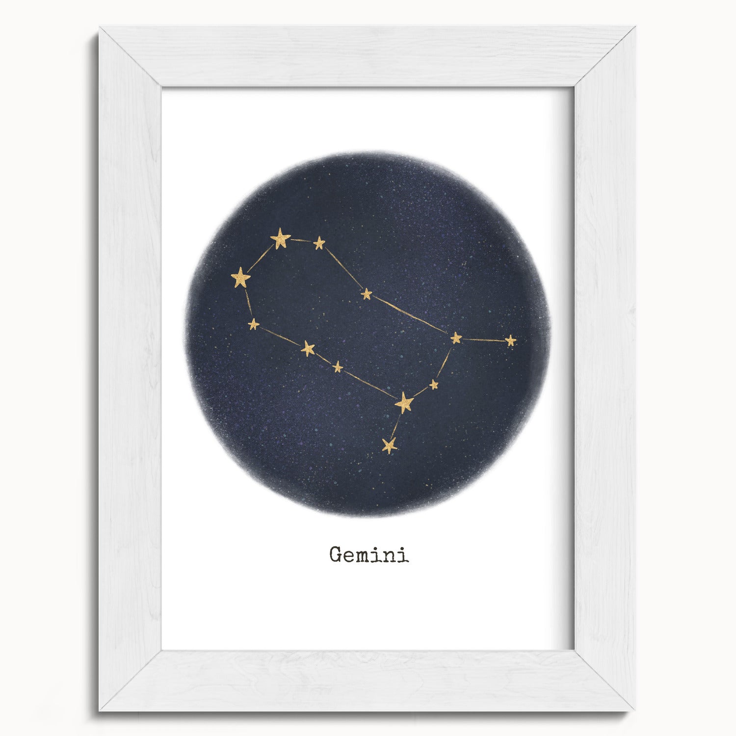 "Gemini ♊" by Catherine Hébert - Gemini Zodiac Constellation Fine Art Print - 5"x7" size