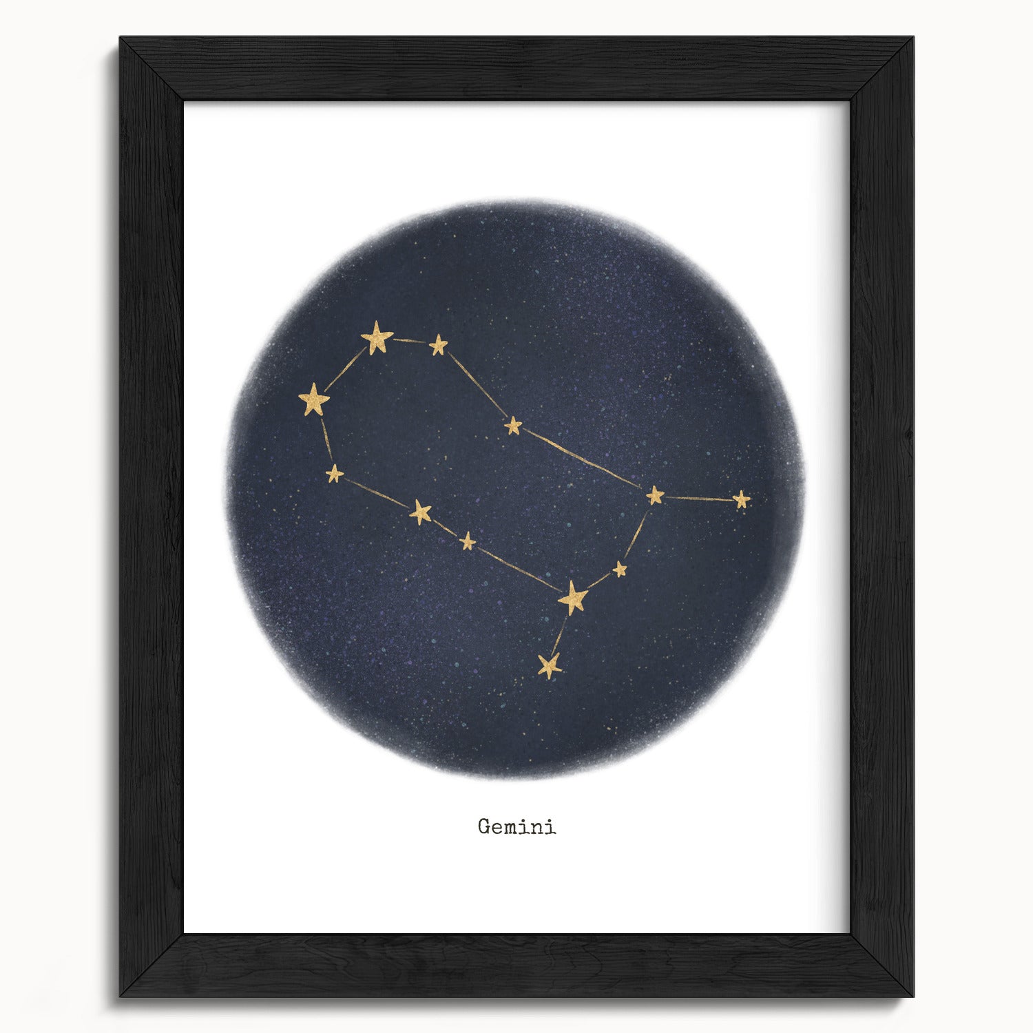 "Gemini ♊" by Catherine Hébert - Gemini Zodiac Constellation Fine Art Print - 8"x10" size