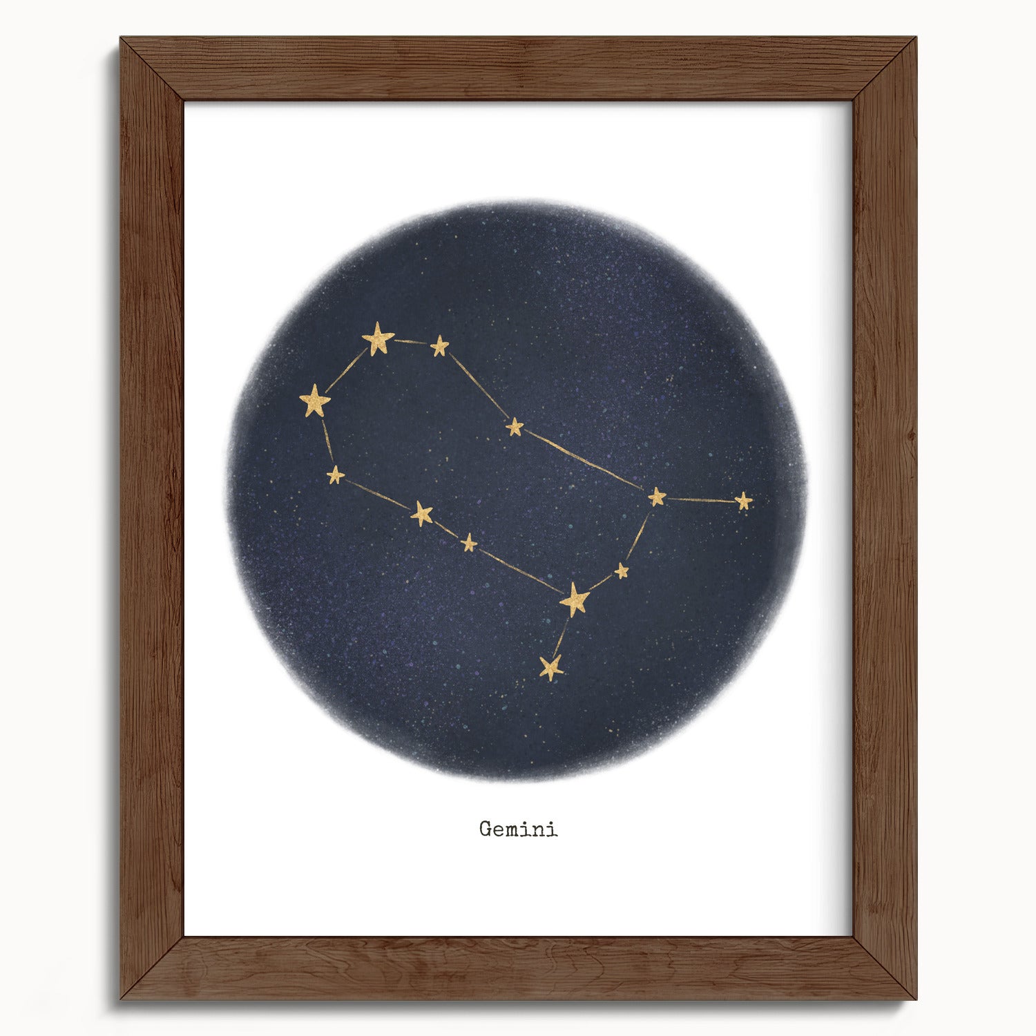 "Gemini ♊" by Catherine Hébert - Gemini Zodiac Constellation Fine Art Print - 8"x10" size