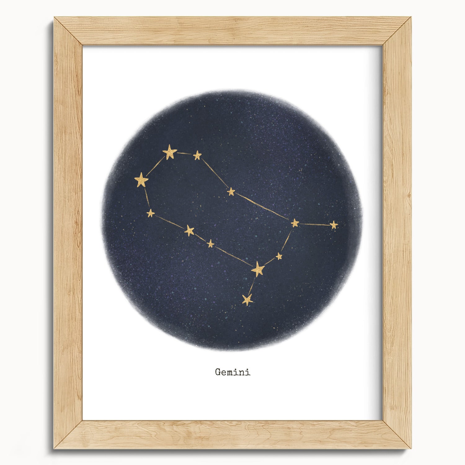 "Gemini ♊" by Catherine Hébert - Gemini Zodiac Constellation Fine Art Print - 8"x10" size