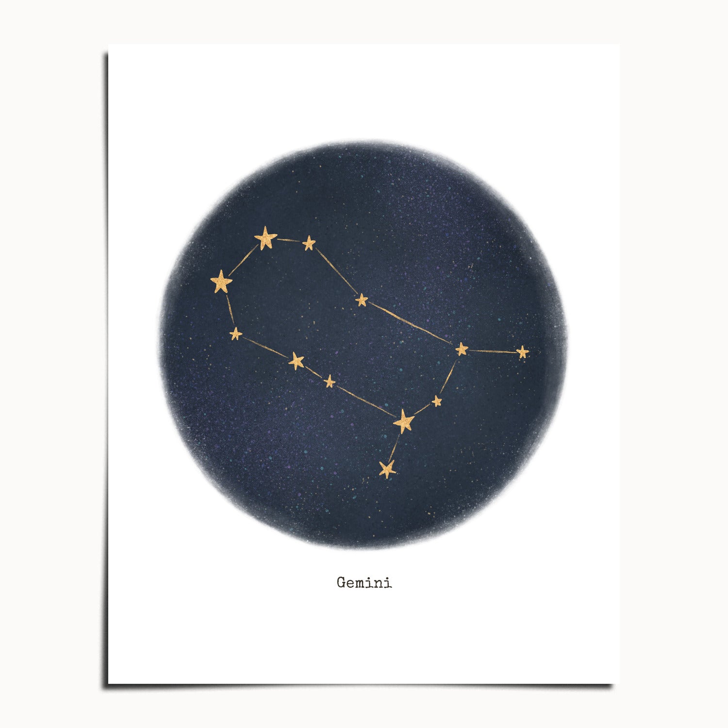 "Gemini ♊" by Catherine Hébert - Gemini Zodiac Constellation Fine Art Print - 8"x10" size