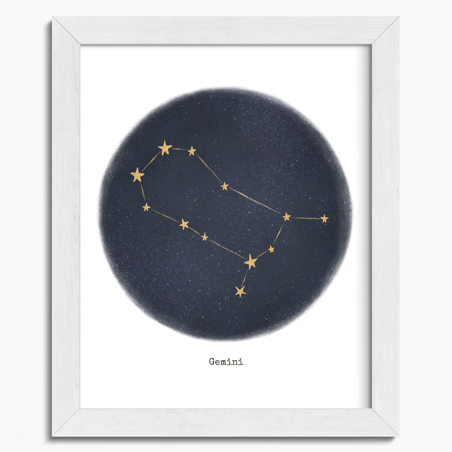 "Gemini ♊" by Catherine Hébert - Gemini Zodiac Constellation Fine Art Print - 8"x10" size