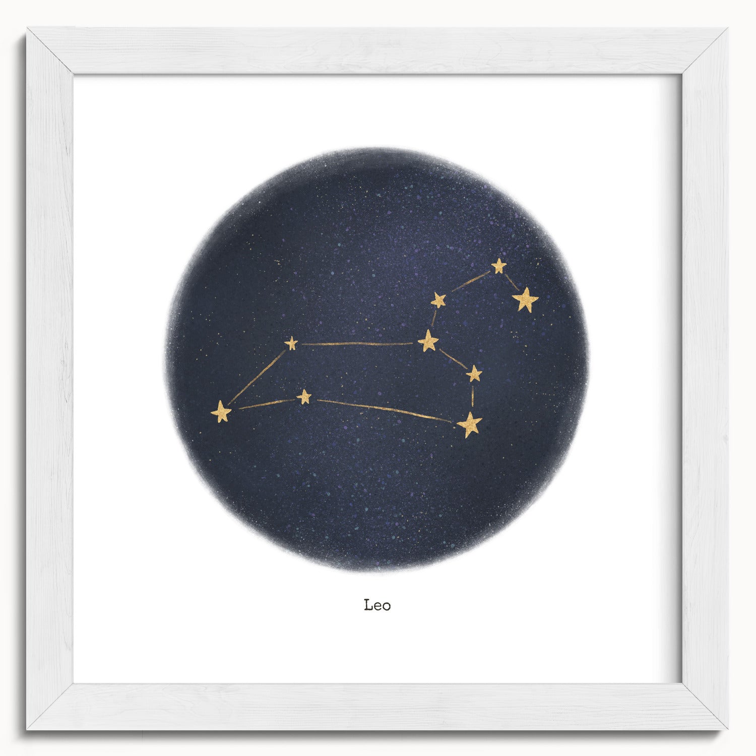 "Leo ♌" by Catherine Hébert - Leo Zodiac Constellation Fine Art Print - 10"x10" size