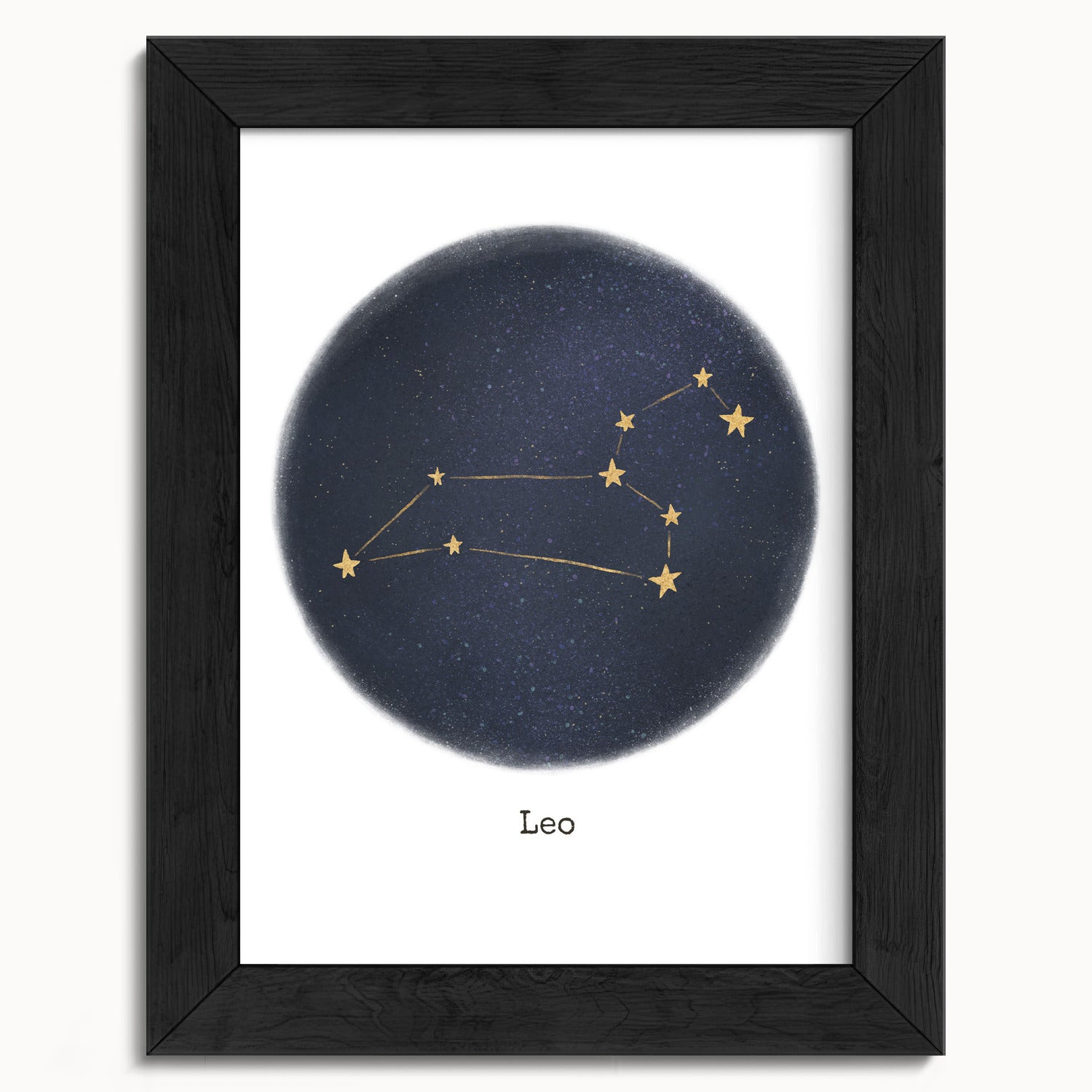 "Leo ♌" by Catherine Hébert - Leo Zodiac Constellation Fine Art Print - 5"x7" size