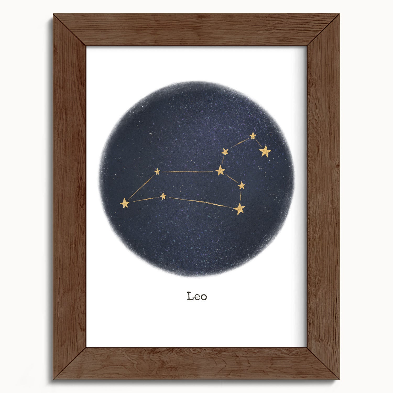 "Leo ♌" by Catherine Hébert - Leo Zodiac Constellation Fine Art Print - 5"x7" size