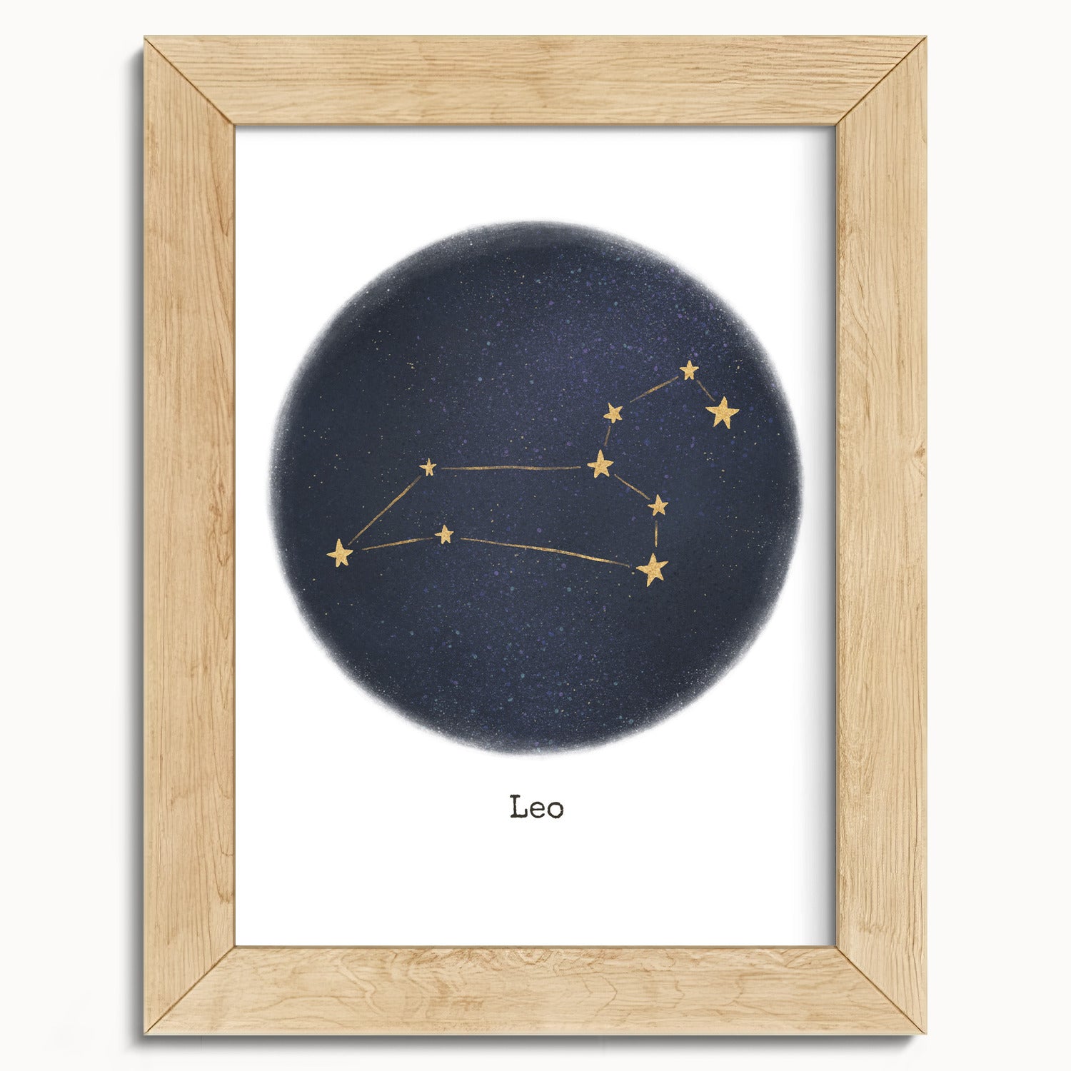 "Leo ♌" by Catherine Hébert - Leo Zodiac Constellation Fine Art Print - 5"x7" size