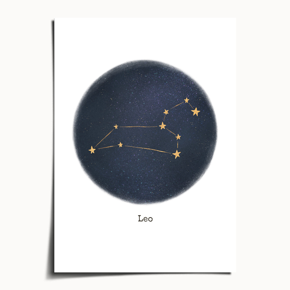 "Leo ♌" by Catherine Hébert - Leo Zodiac Constellation Art Print - 5"x7" size