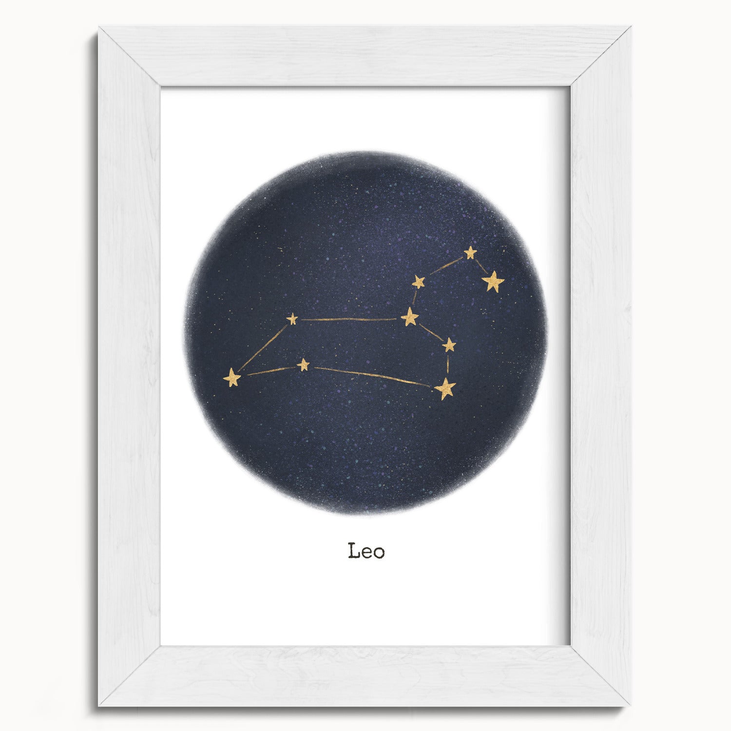 "Leo ♌" by Catherine Hébert - Leo Zodiac Constellation Fine Art Print - 5"x7" size