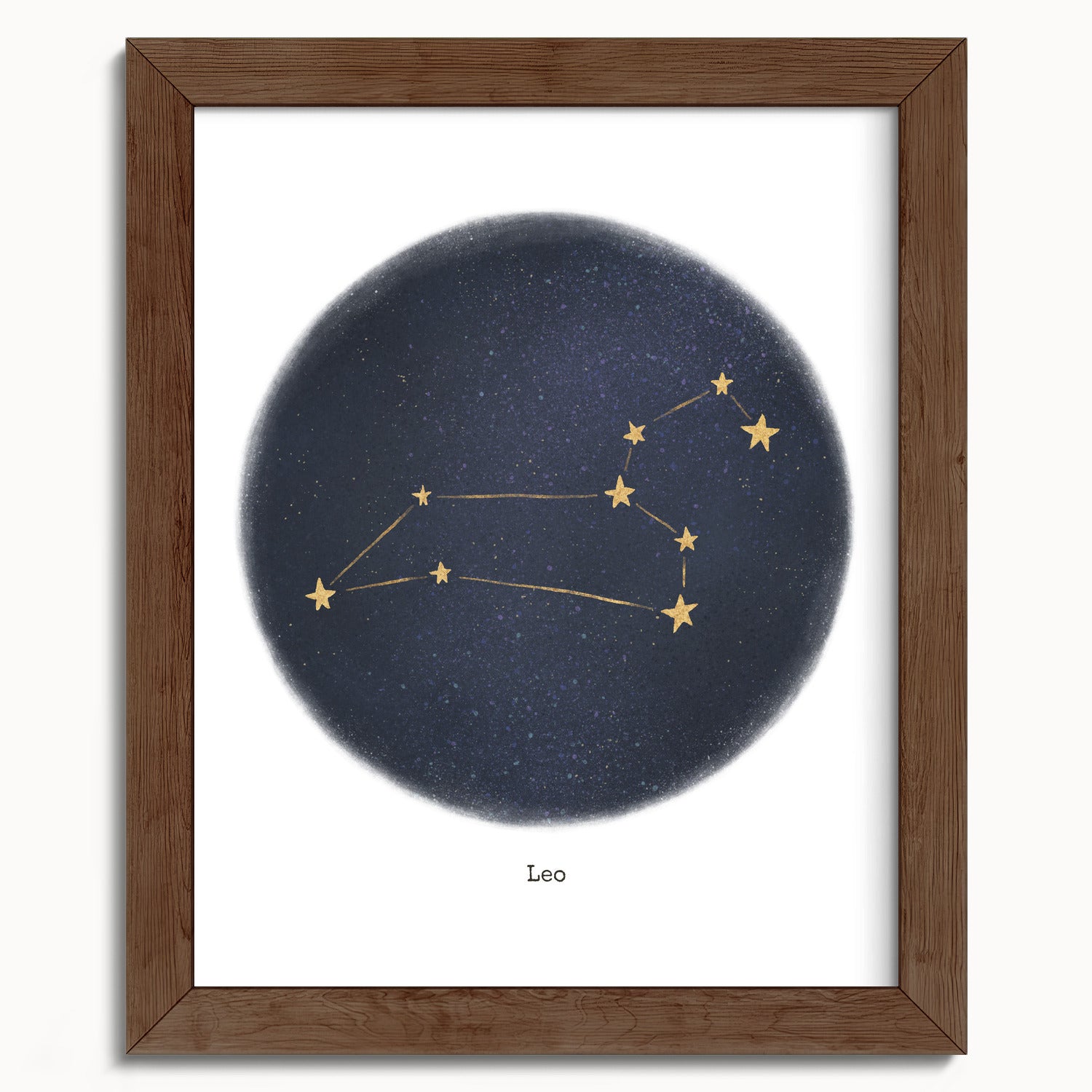 "Leo ♌" by Catherine Hébert - Leo Zodiac Constellation Fine Art Print - 8"x10" size