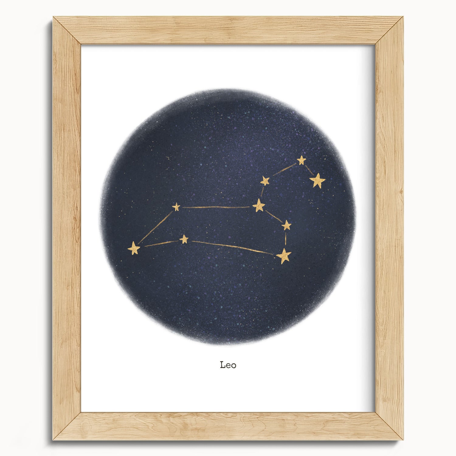 "Leo ♌" by Catherine Hébert - Leo Zodiac Constellation Fine Art Print - 8"x10" size