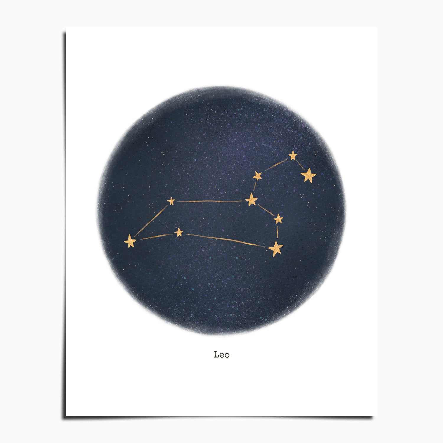 "Leo ♌" by Catherine Hébert - Leo Zodiac Constellation Fine Art Print - 8"x10" size