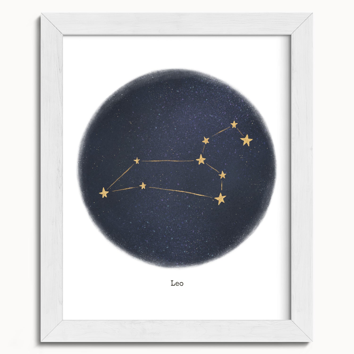 "Leo ♌" by Catherine Hébert - Leo Zodiac Constellation Fine Art Print - 8"x10" size