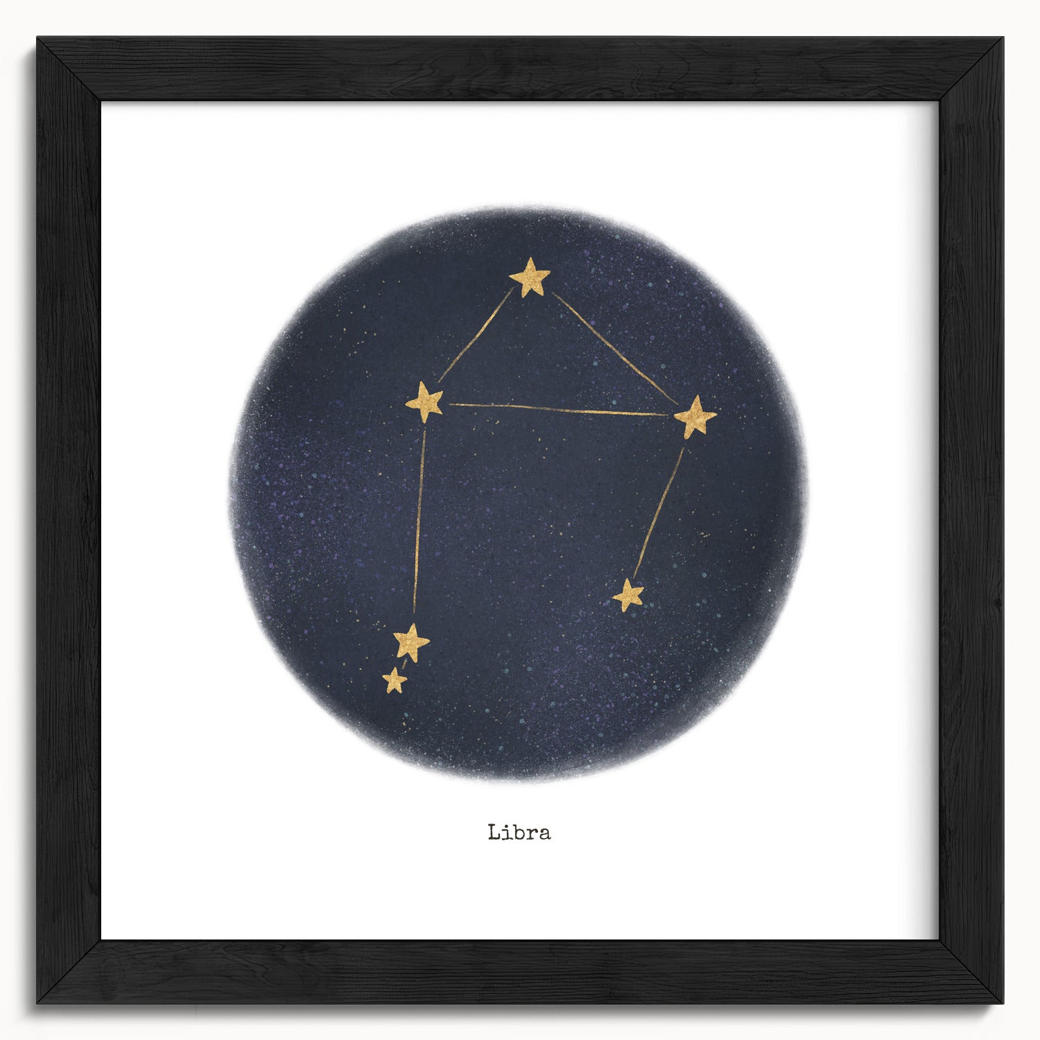 "Libra ♎" by Catherine Hébert - Libra Zodiac Constellation Fine Art Print - 10"x10" size