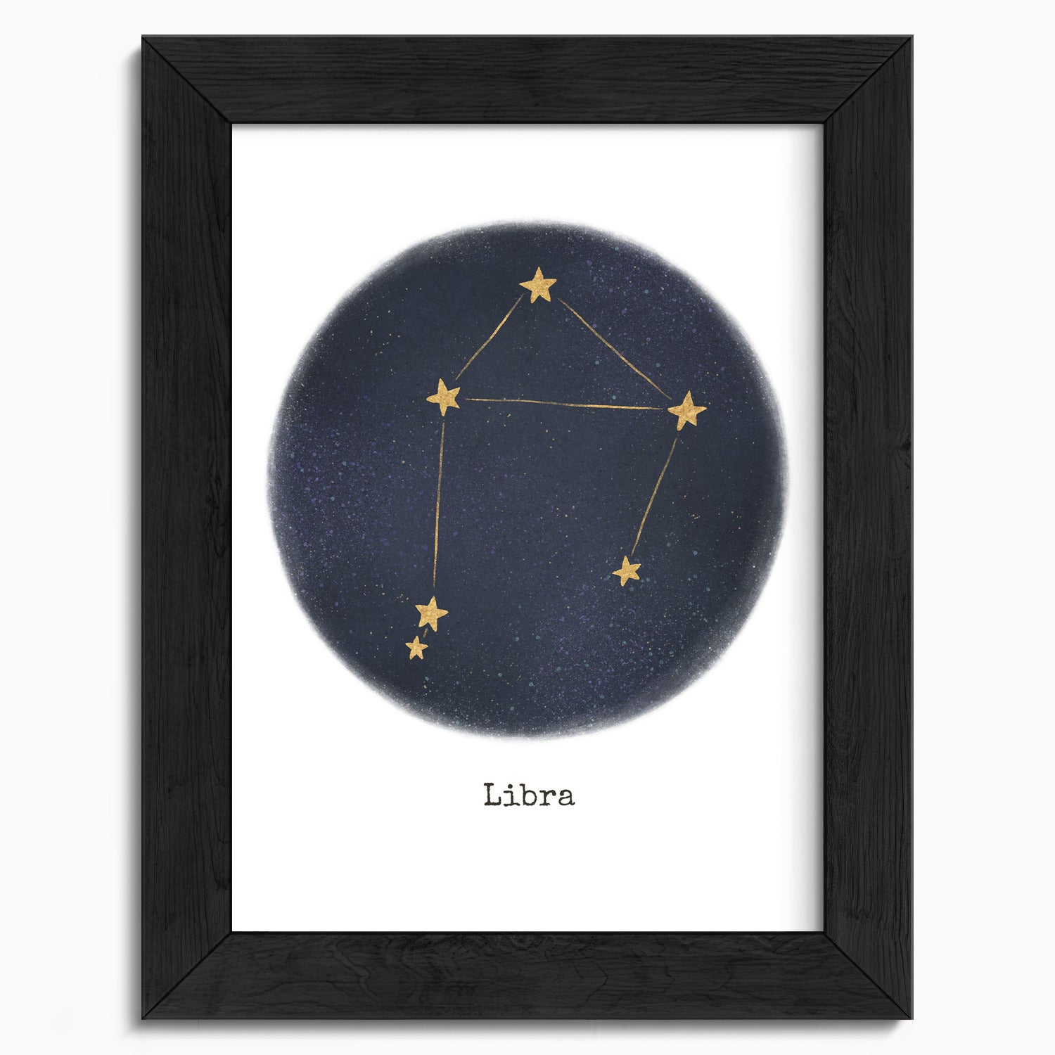 "Libra ♎" by Catherine Hébert - Libra Zodiac Constellation Fine Art Print - 5"x7" size