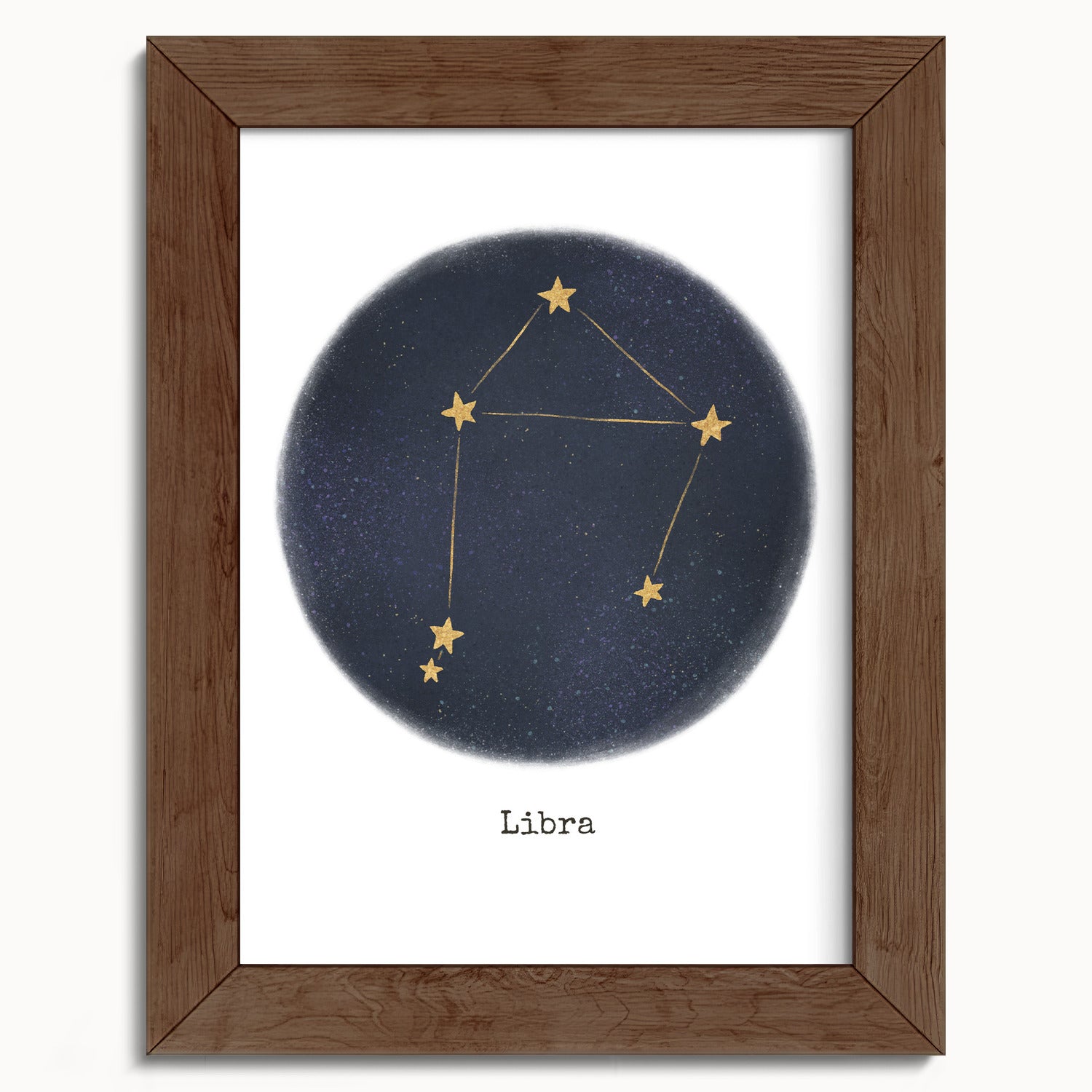 "Libra ♎" by Catherine Hébert - Libra Zodiac Constellation Fine Art Print - 5"x7" size