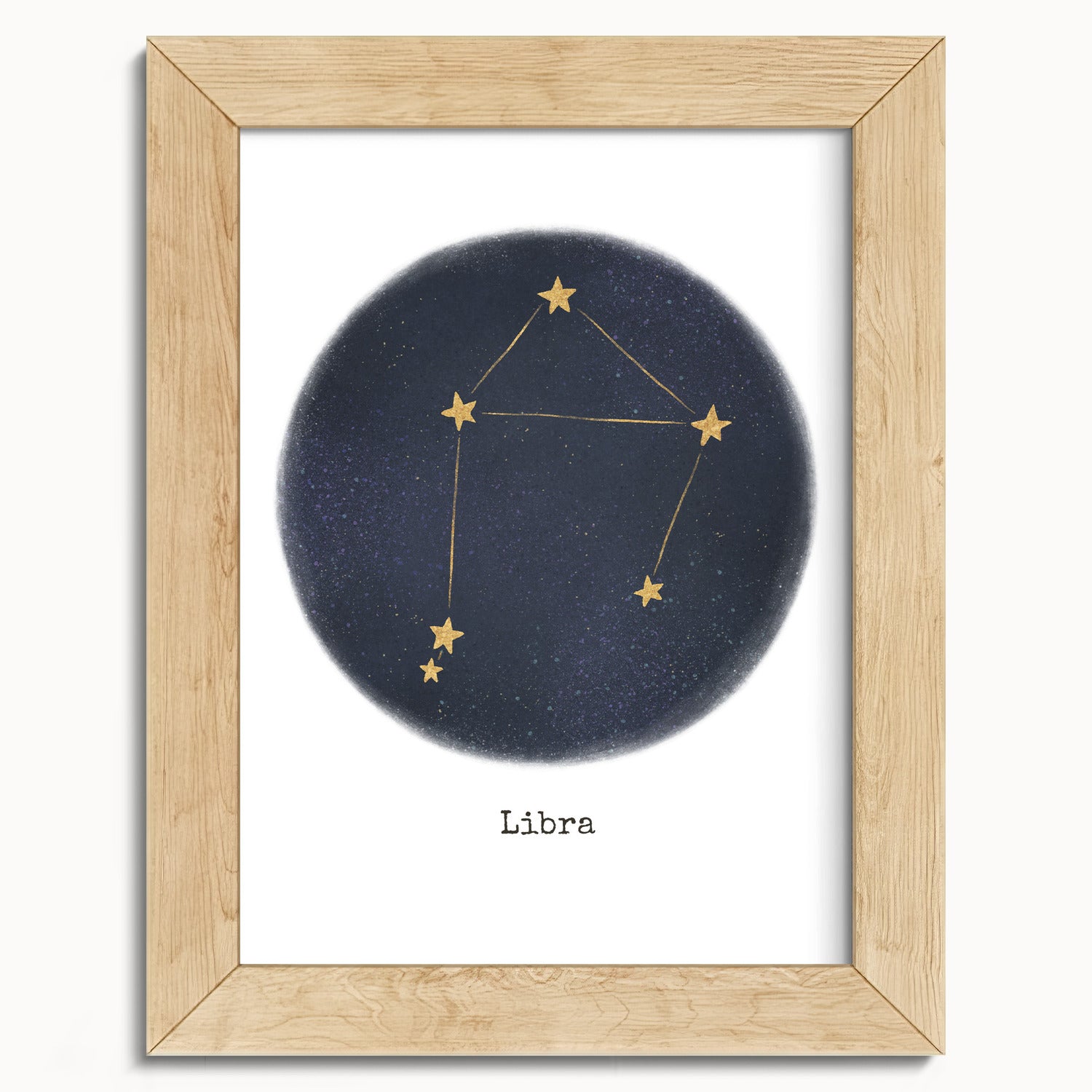 "Libra ♎" by Catherine Hébert - Libra Zodiac Constellation Fine Art Print - 5"x7" size