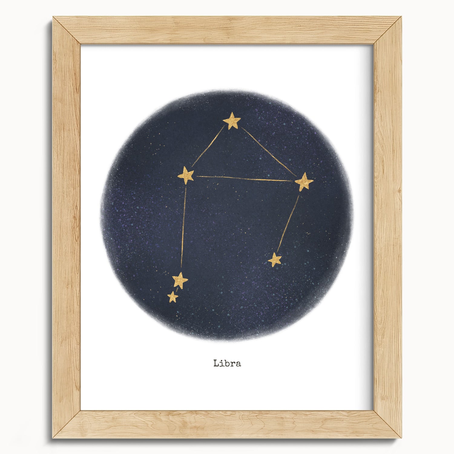 "Libra ♎" by Catherine Hébert - Libra Zodiac Constellation Fine Art Print - 8"x10" size