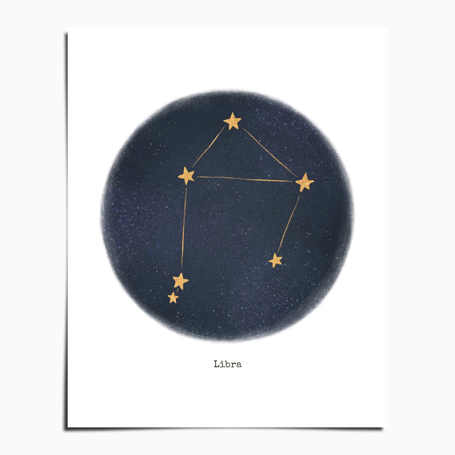 "Libra ♎" by Catherine Hébert - Libra Zodiac Constellation Fine Art Print - 8"x10" size