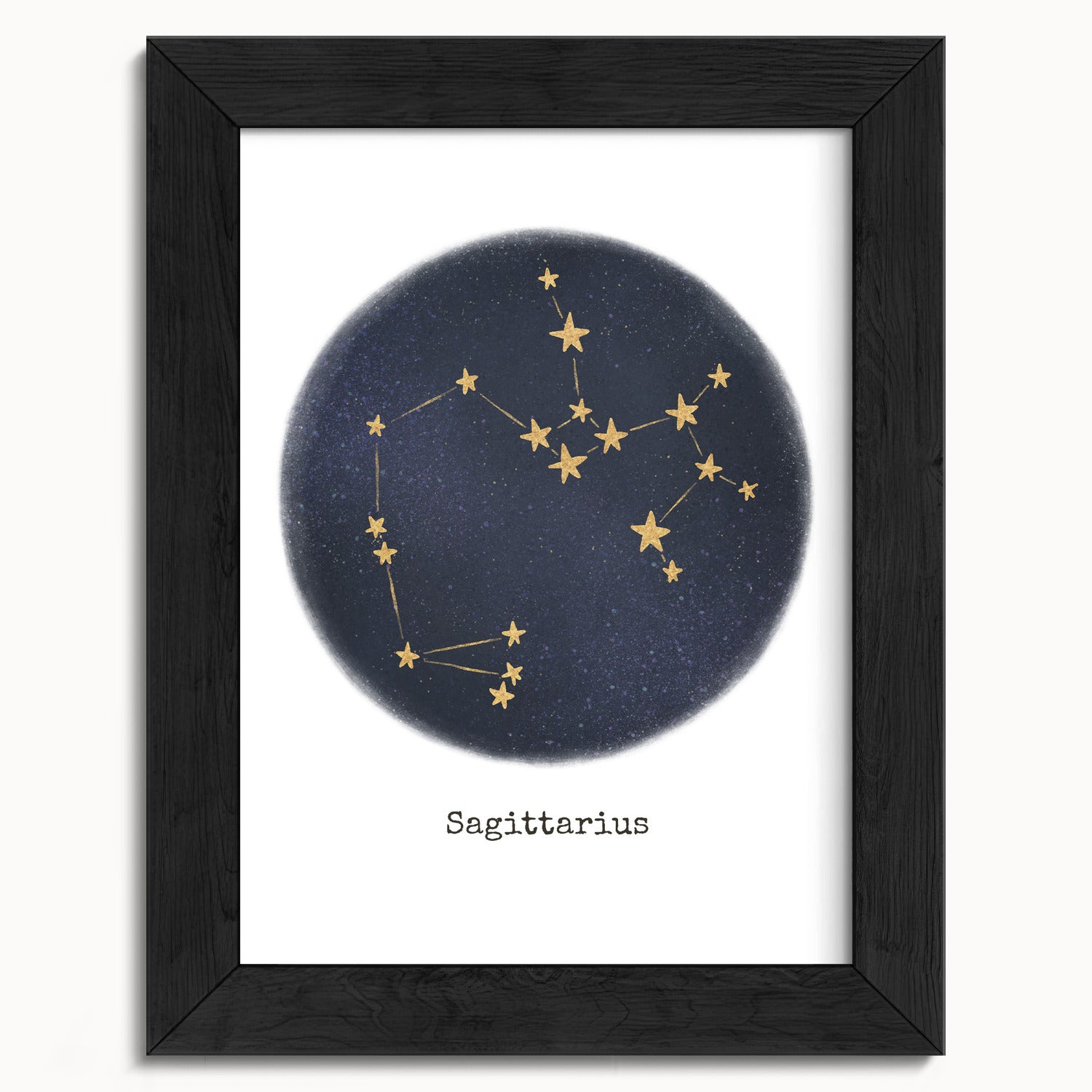"Sagittarius ♐" by Catherine Hébert - Sagittarius Zodiac Constellation Fine Art Print - 5"x7" size
