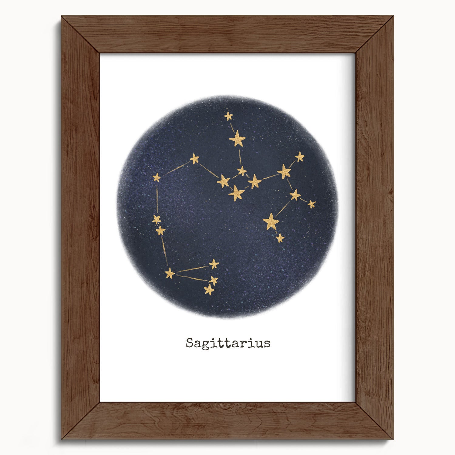 "Sagittarius ♐" by Catherine Hébert - Sagittarius Zodiac Constellation Fine Art Print - 5"x7" size