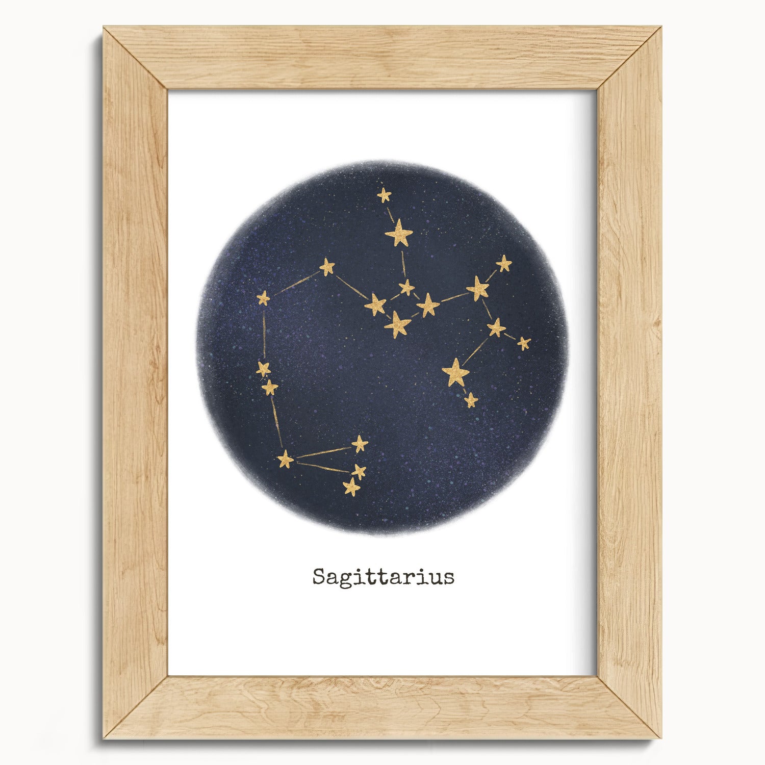 "Sagittarius ♐" by Catherine Hébert - Sagittarius Zodiac Constellation Fine Art Print - 5"x7" size