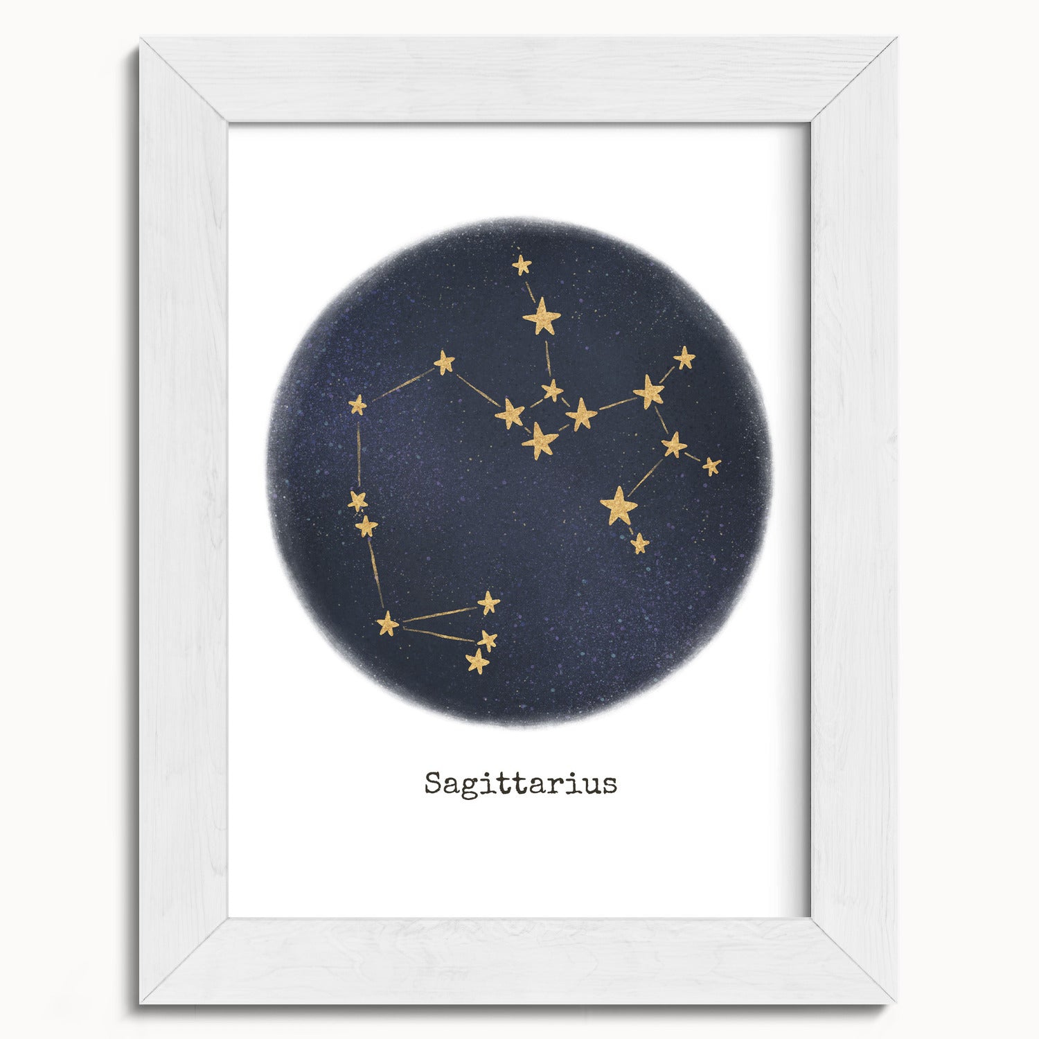 "Sagittarius ♐" by Catherine Hébert - Sagittarius Zodiac Constellation Fine Art Print - 5"x7" size