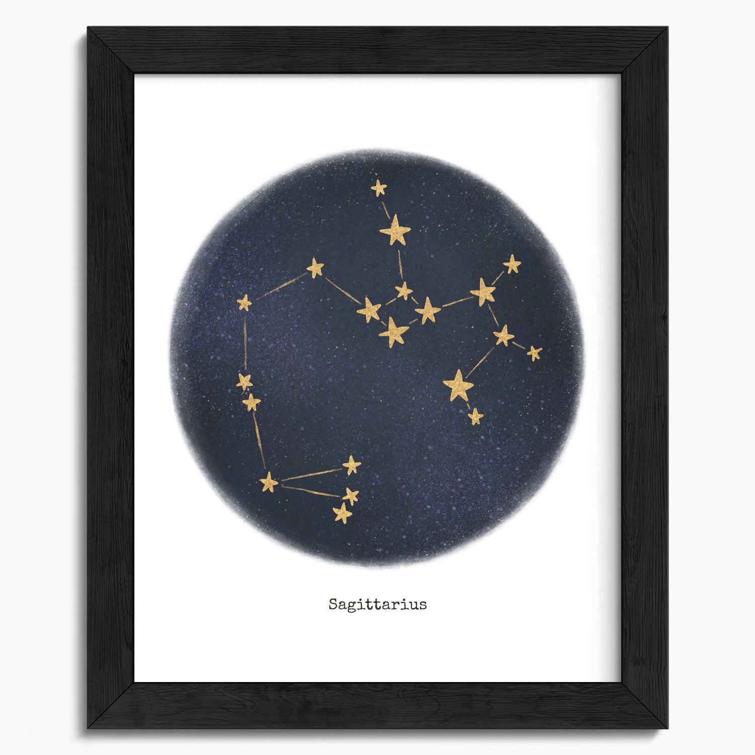 "Sagittarius ♐" by Catherine Hébert - Sagittarius Zodiac Constellation Fine Art Print - 8"x10" size