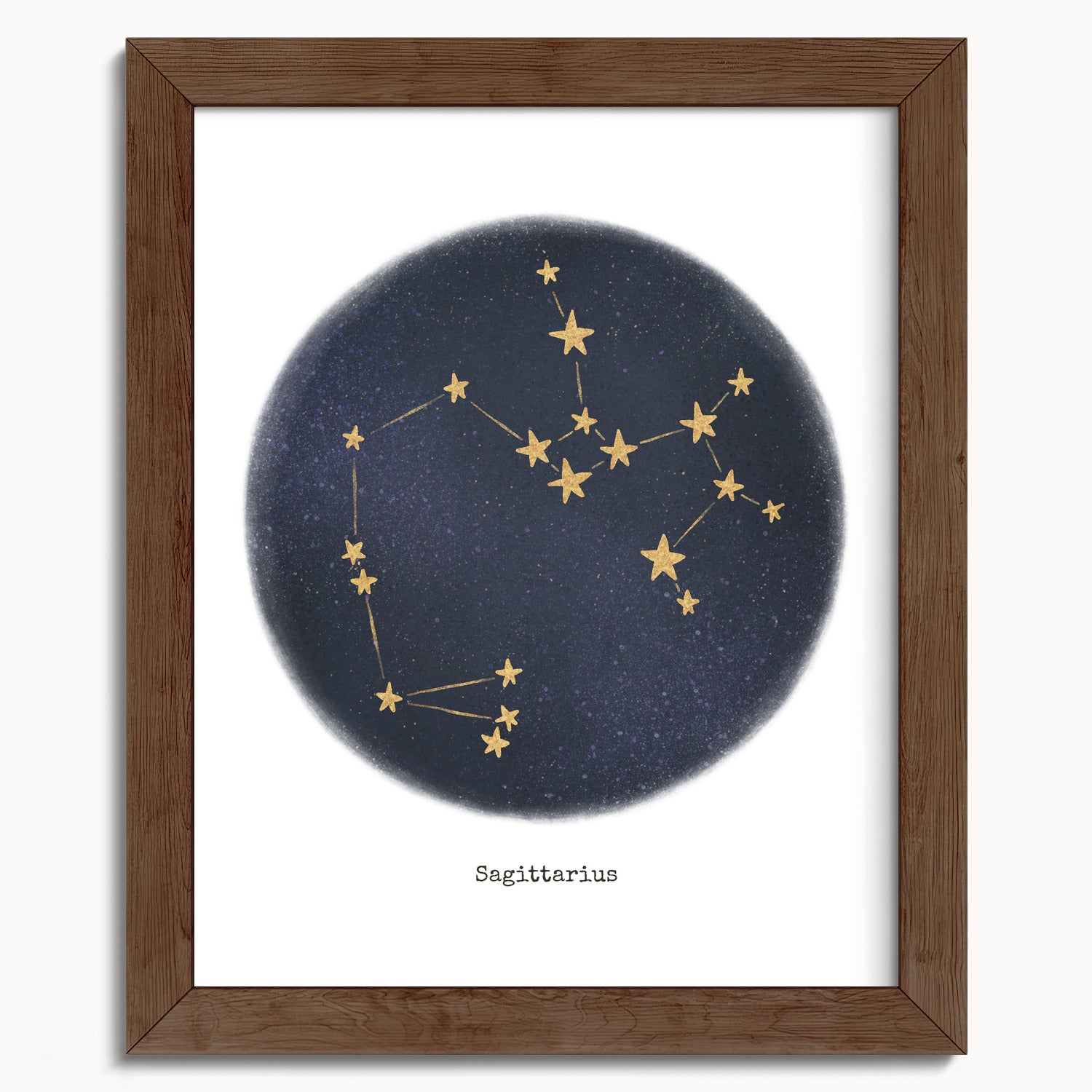 "Sagittarius ♐" by Catherine Hébert - Sagittarius Zodiac Constellation Fine Art Print - 8"x10" size