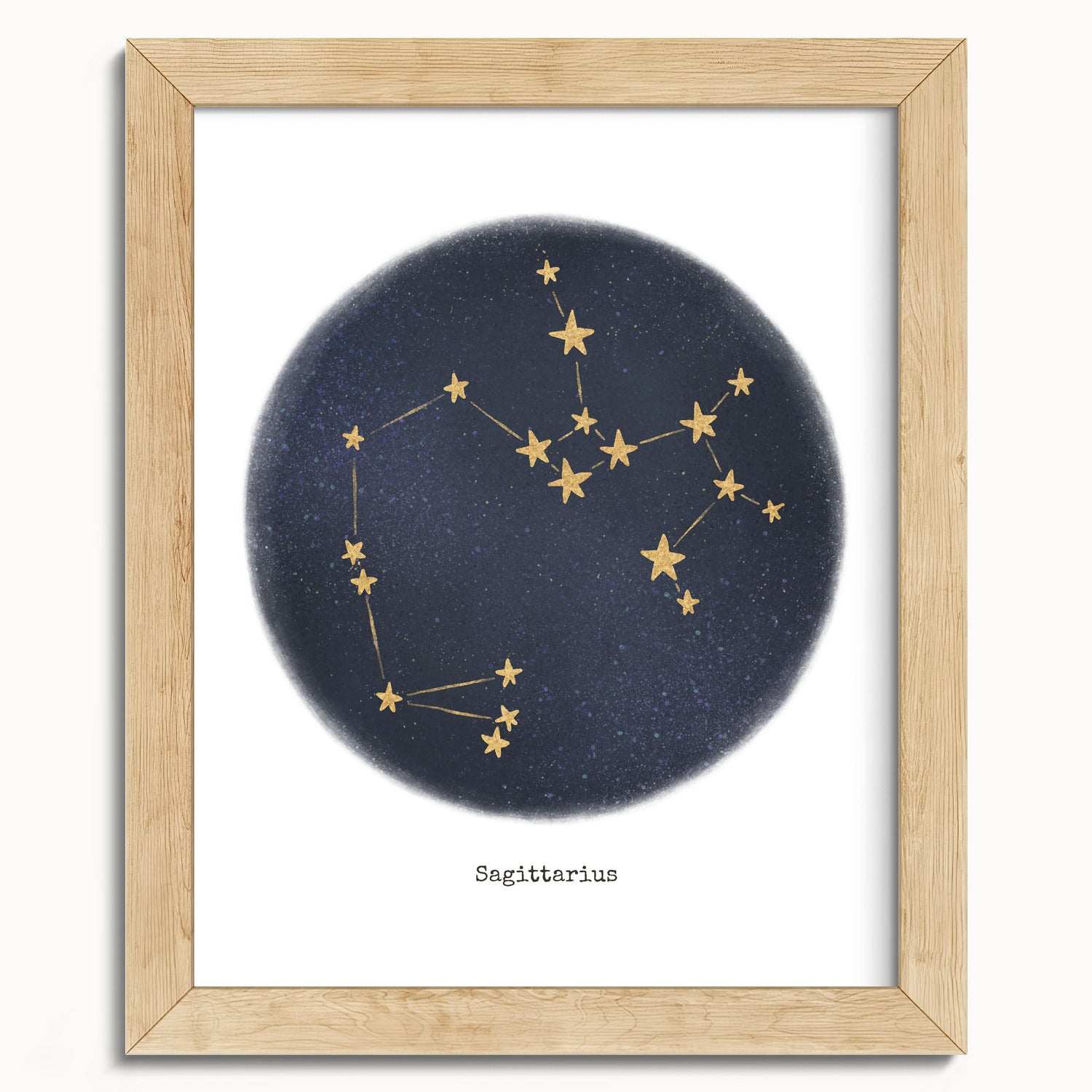 "Sagittarius ♐" by Catherine Hébert - Sagittarius Zodiac Constellation Fine Art Print - 8"x10" size