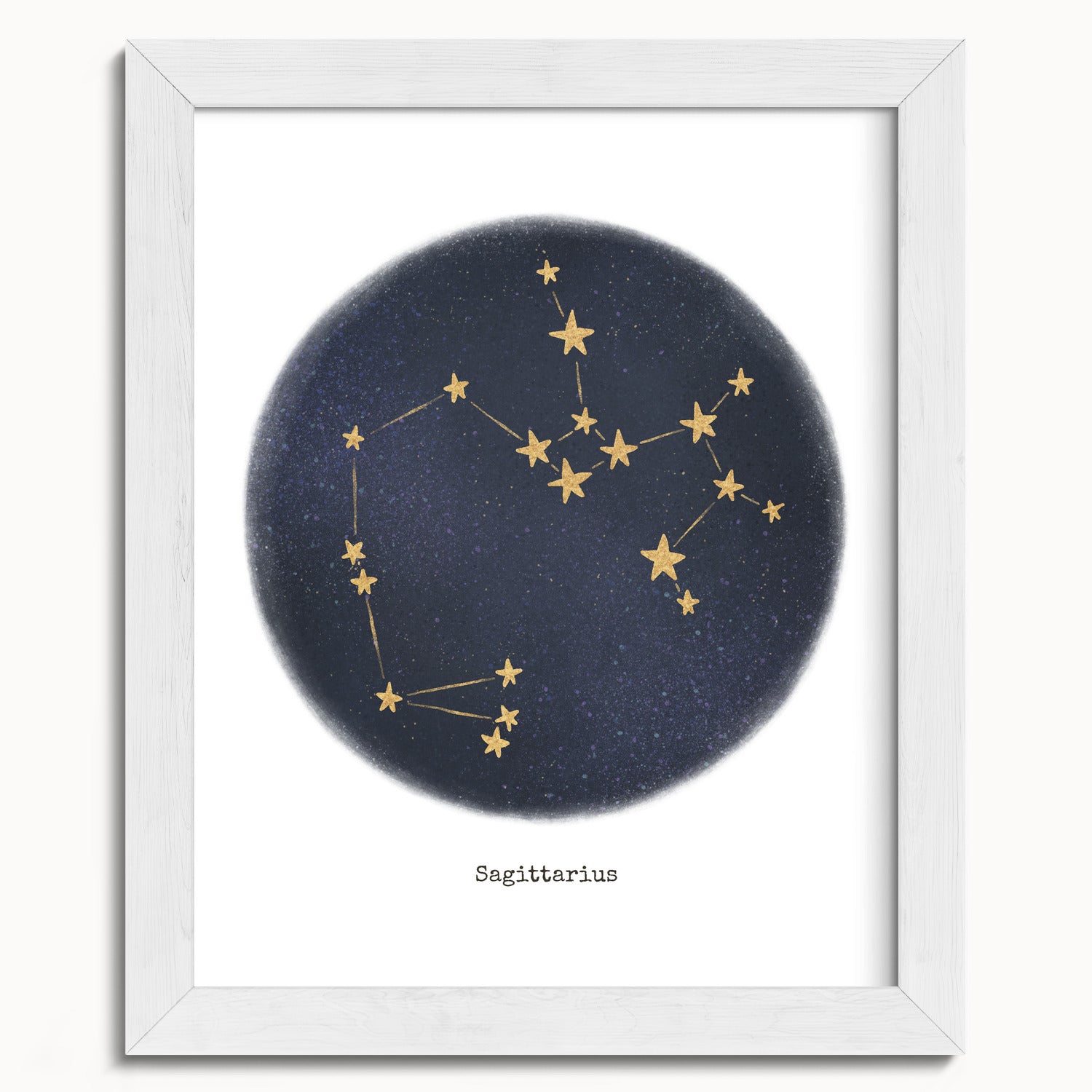 "Sagittarius ♐" by Catherine Hébert - Sagittarius Zodiac Constellation Fine Art Print - 8"x10" size