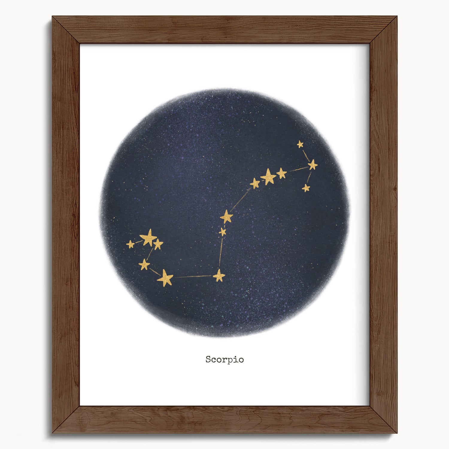 "Scorpio ♏" by Catherine Hébert - Scorpio Zodiac Constellation Fine Art Print - 8"x10" size