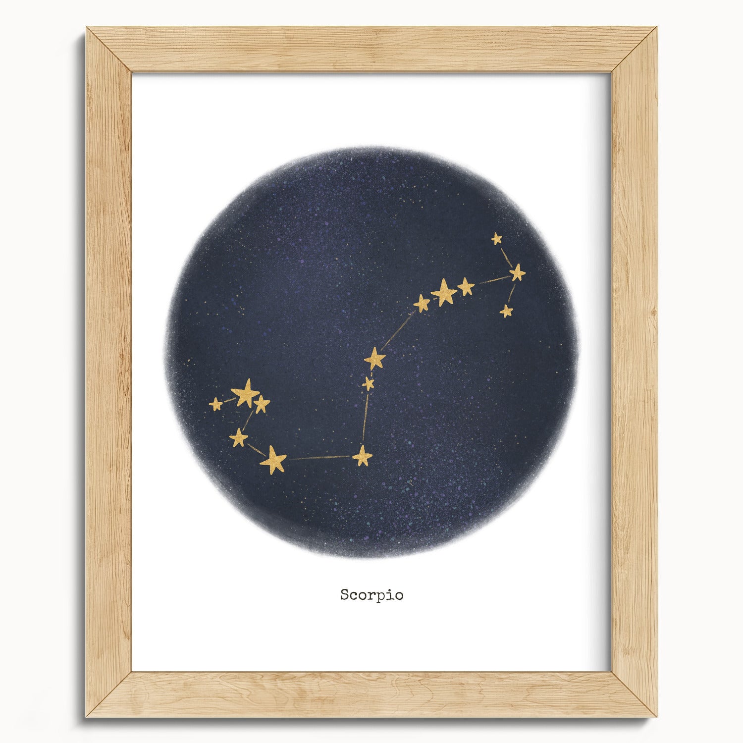 "Scorpio ♏" by Catherine Hébert - Scorpio Zodiac Constellation Fine Art Print - 8"x10" size