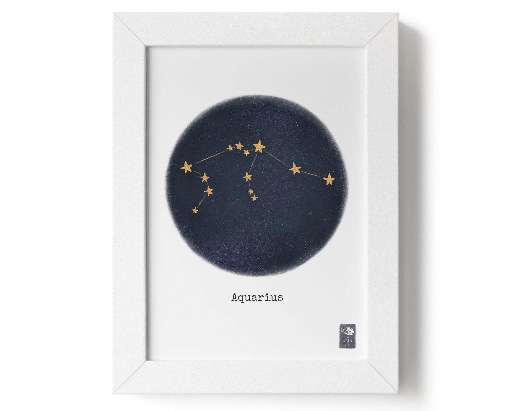"Aquarius ♒" by Catherine Hébert - Aquarius Zodiac Constellation Art Print - 0"x0" size