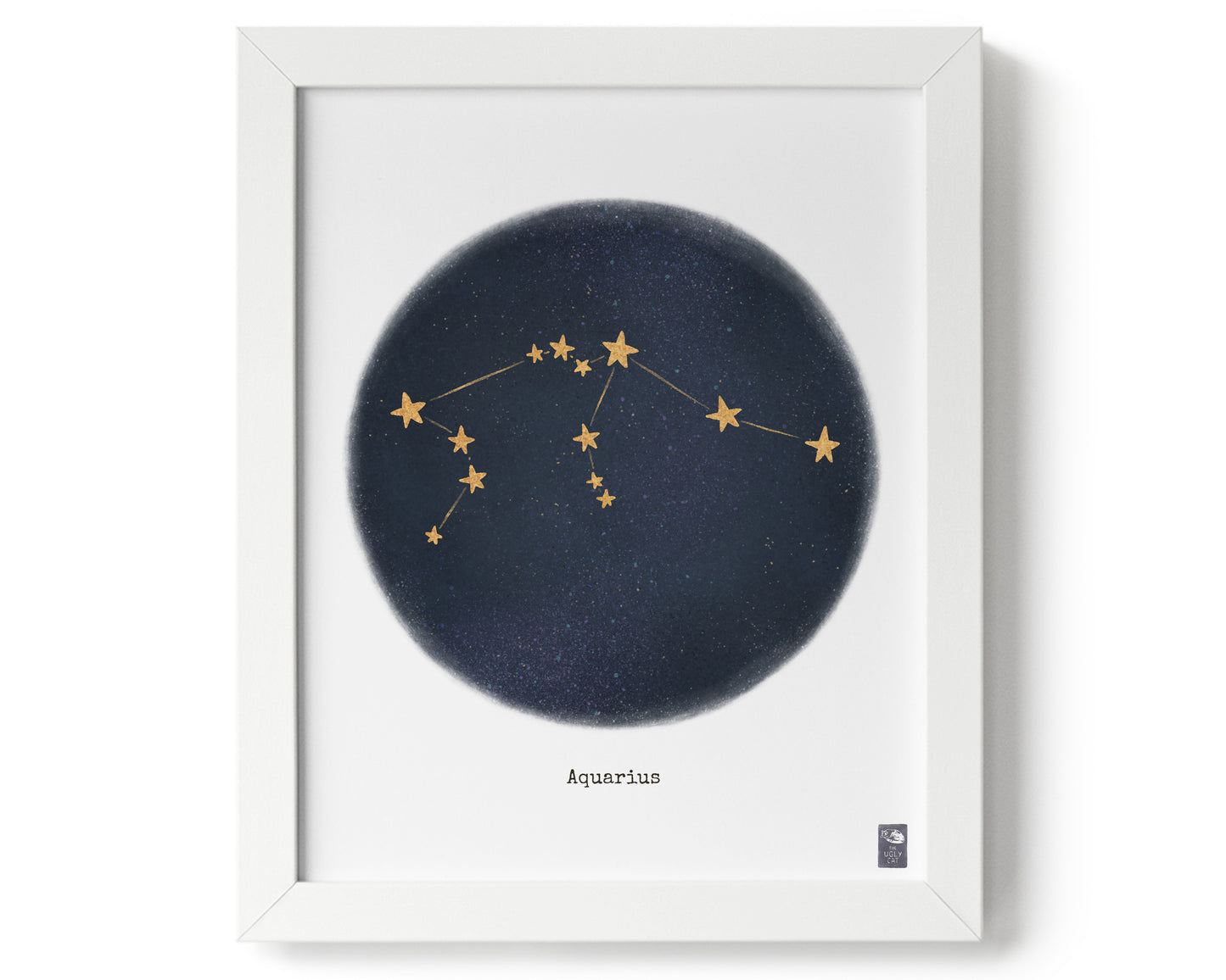 "Aquarius ♒" by Catherine Hébert - Aquarius Zodiac Constellation Art Print - 8"x10" size