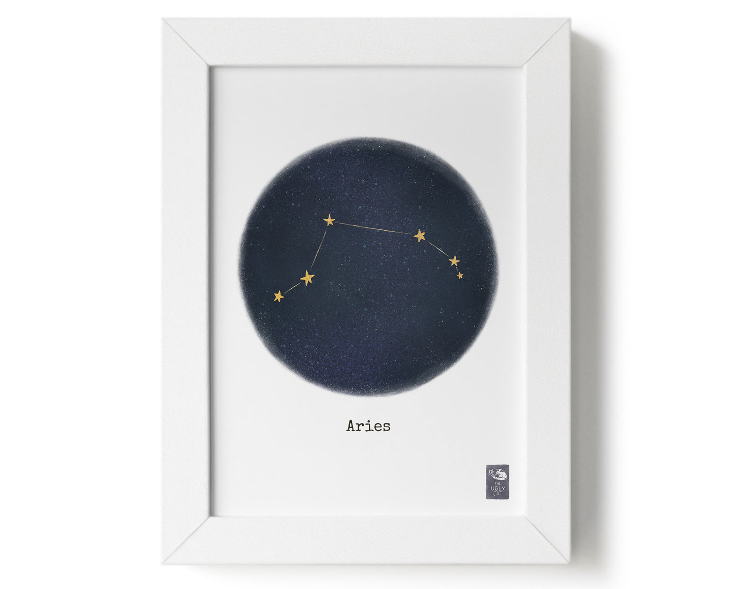 "Aries ♈" by Catherine Hébert - Aries Zodiac Constellation Art Print - 5"x7" size