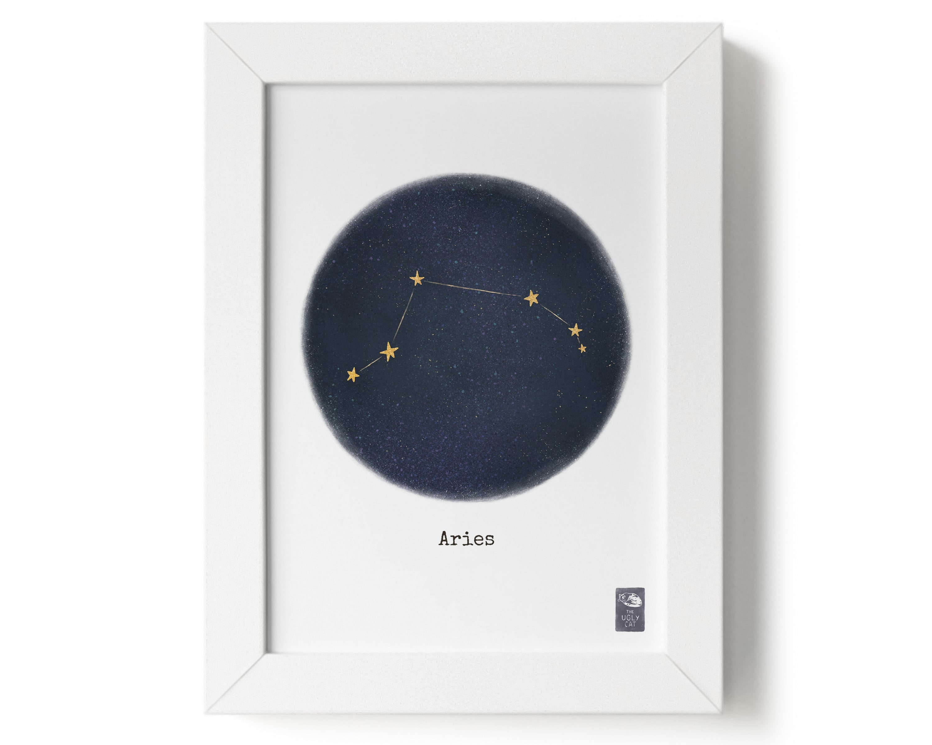 "Aries ♈" by Catherine Hébert - Aries Zodiac Constellation Art Print - 5"x7" size