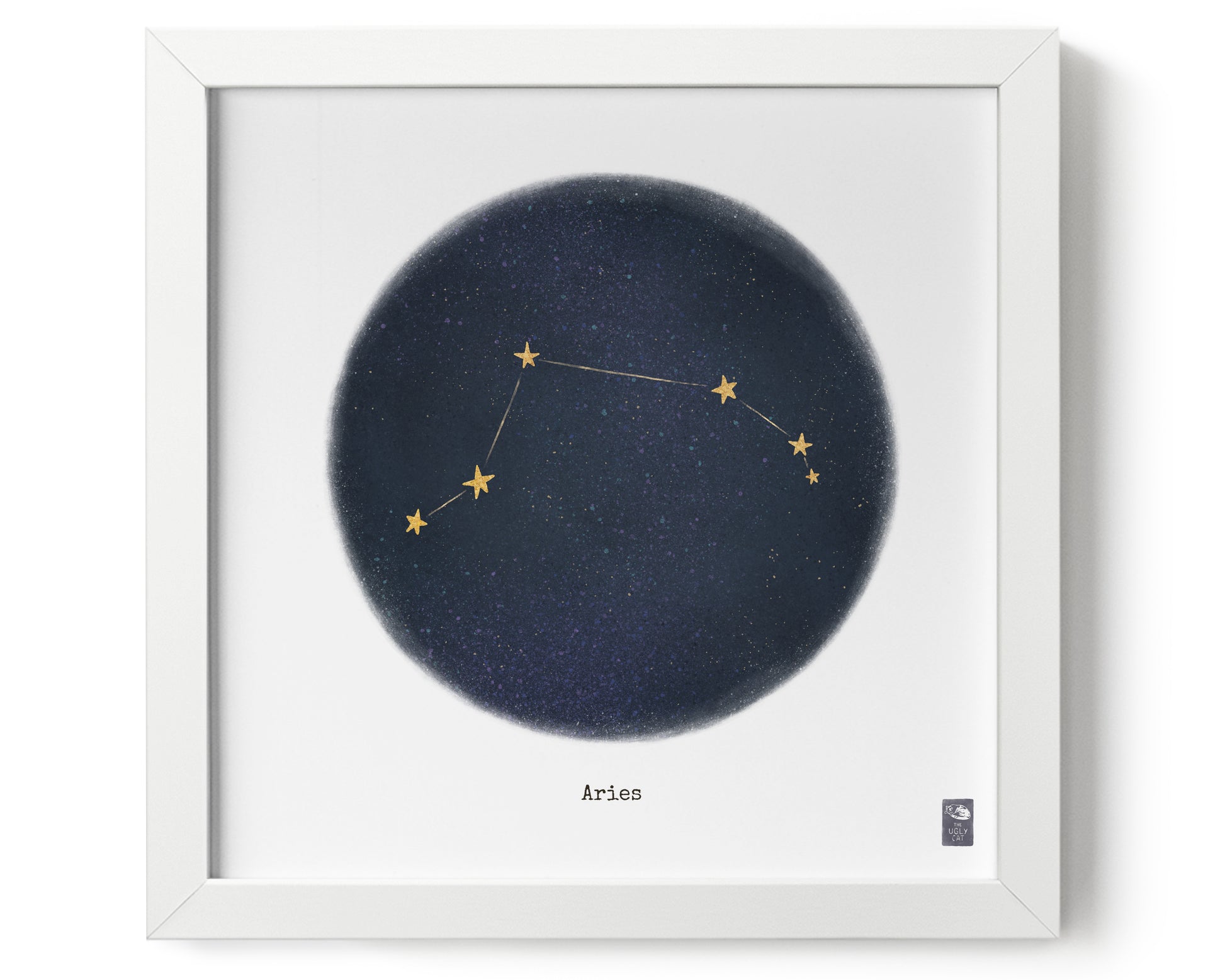 "Aries ♈" by Catherine Hébert - Aries Zodiac Constellation Art Print - 0"x0" size