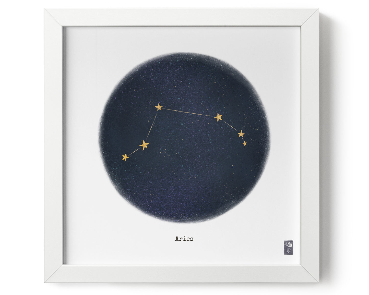 "Aries ♈" by Catherine Hébert - Aries Zodiac Constellation Art Print - 9"x9" size