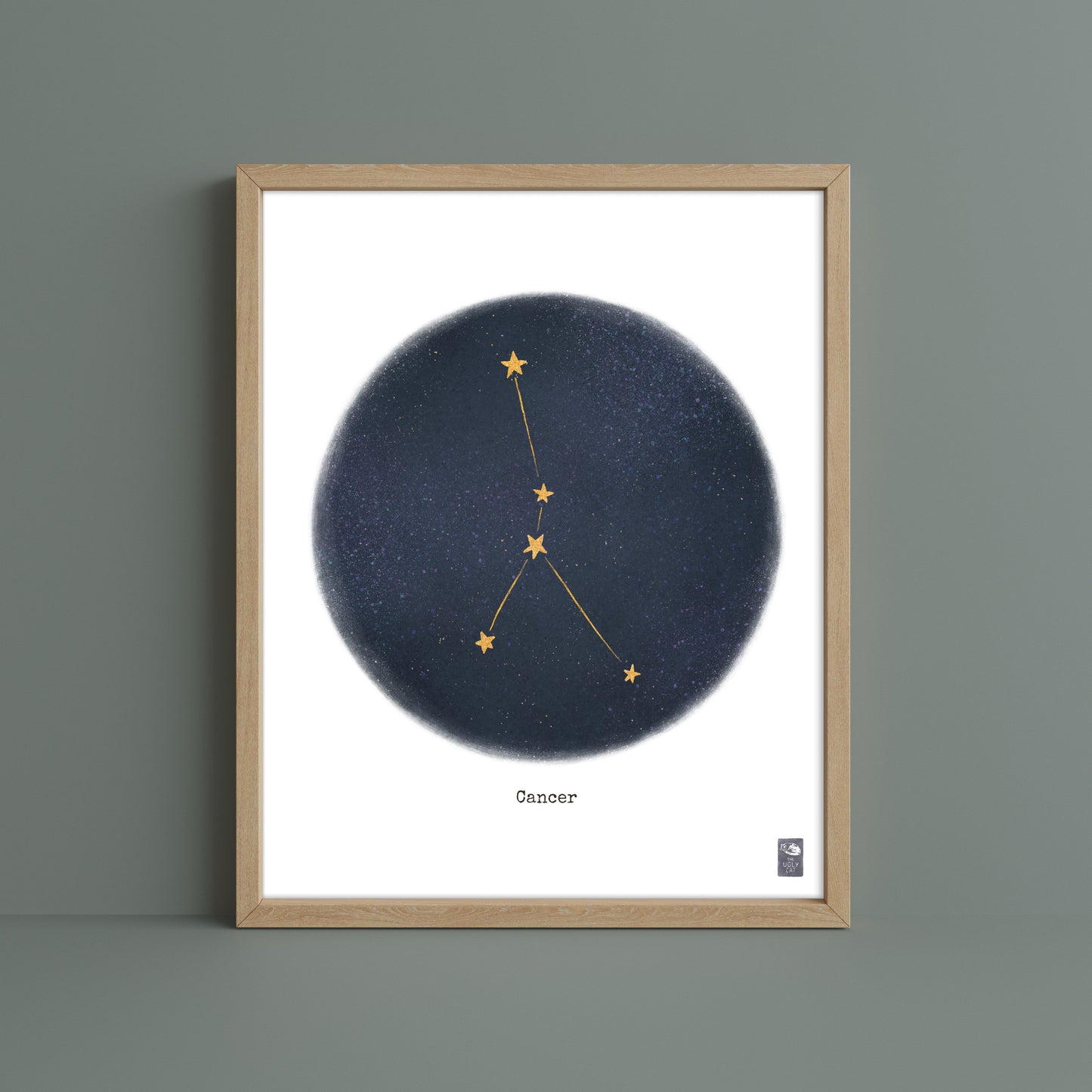 "Cancer ♋" by Catherine Hébert - Cancer Zodiac Constellation Art Print